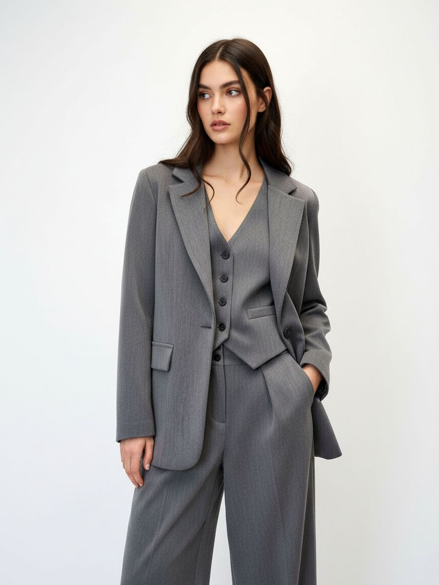 Tailored Single-Button Blazer with Lapels