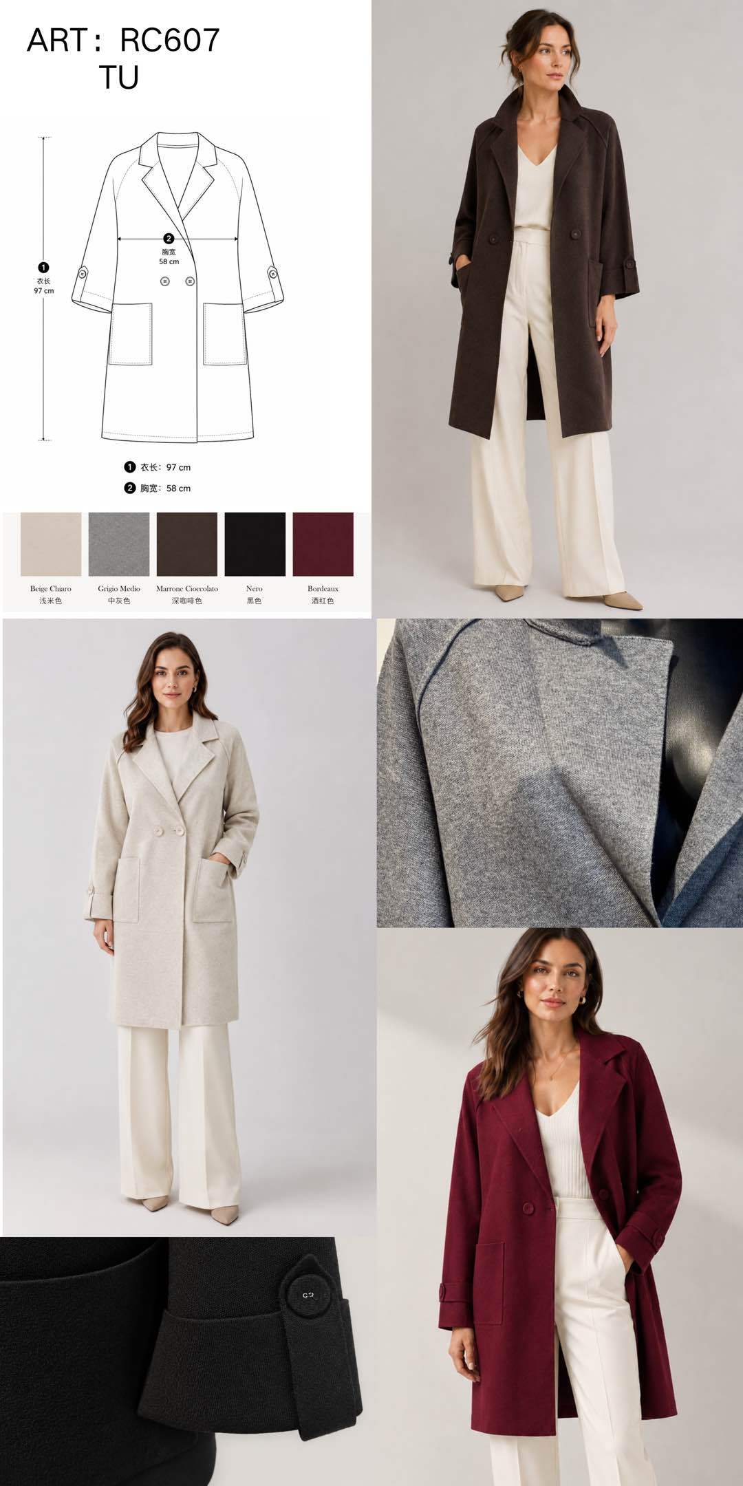 Midi Double-Breasted Coat