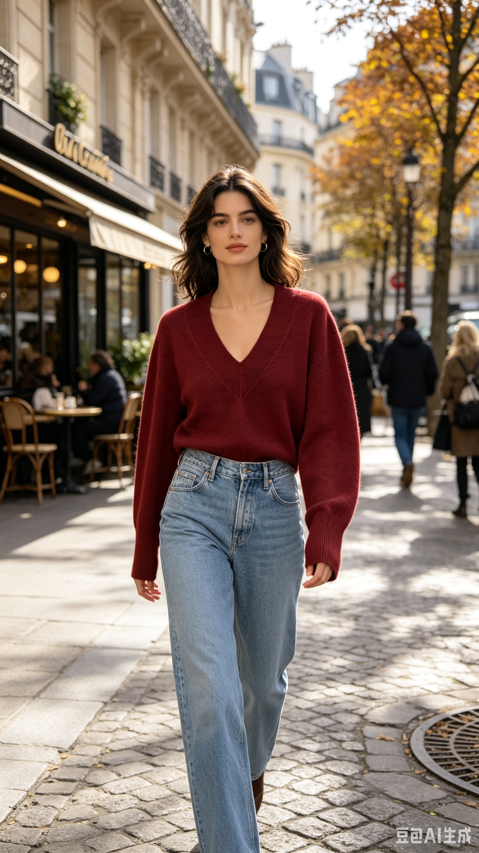 Oversized V‑Neck Sweater