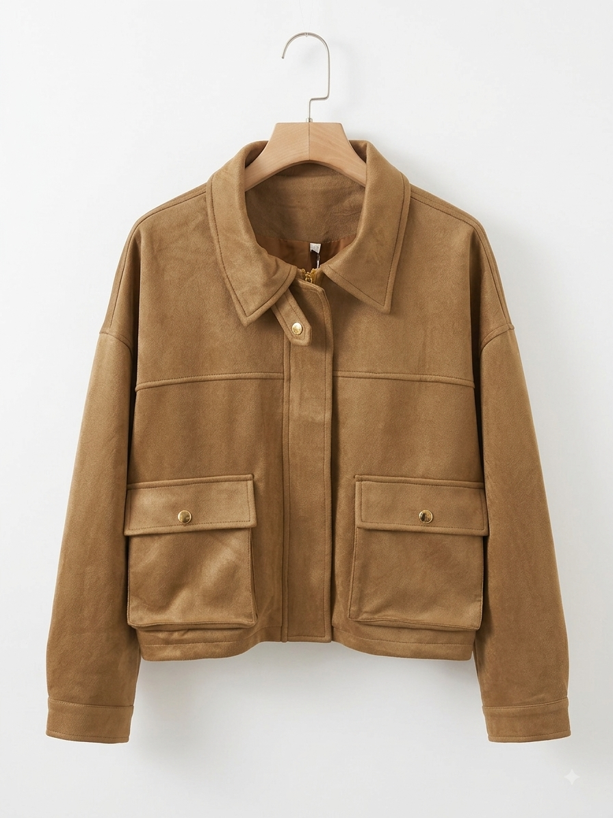 Short Faux-Leather Jacket