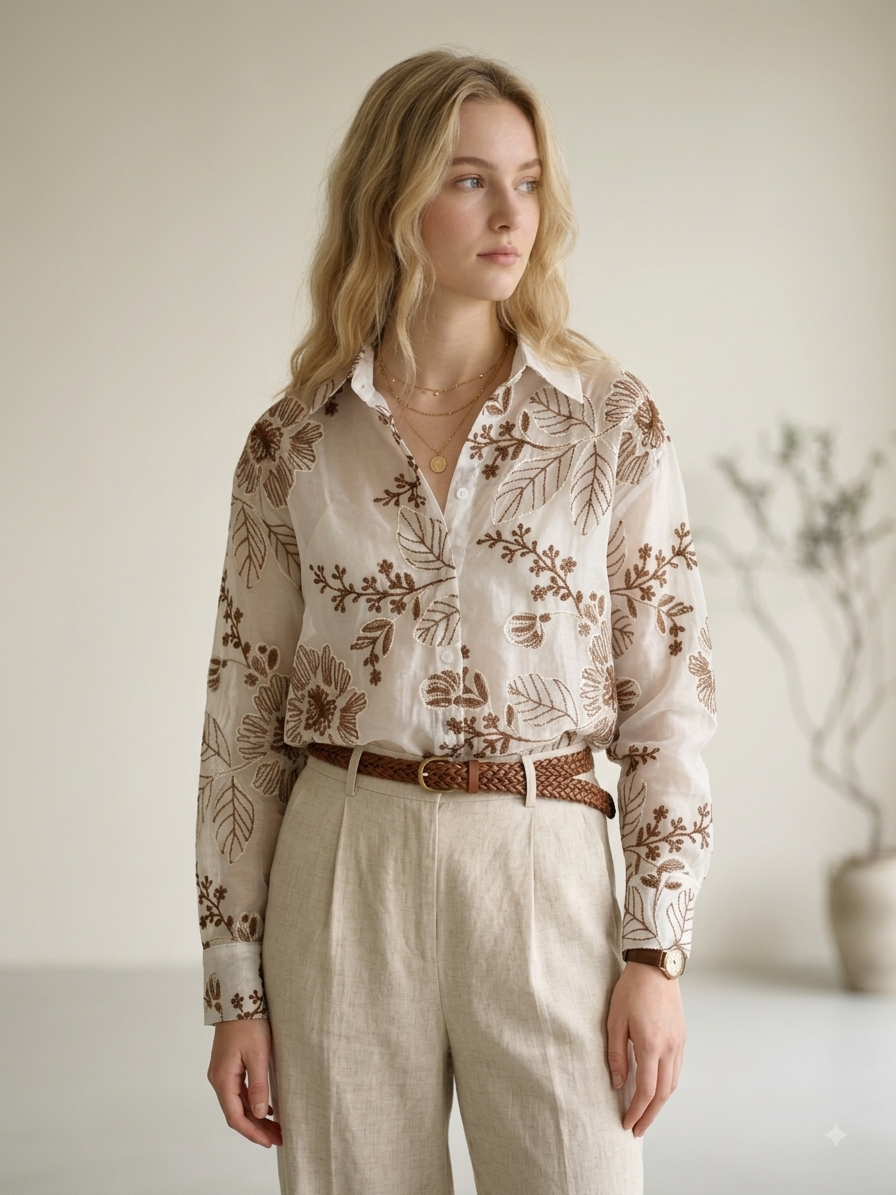 Floral Collar Shirt