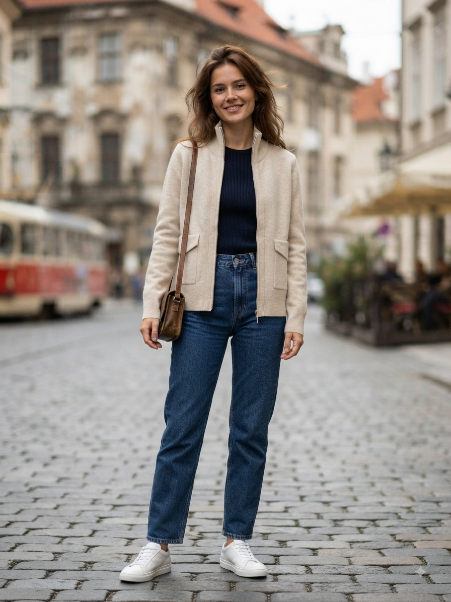 Half-Turtleneck Cardigan