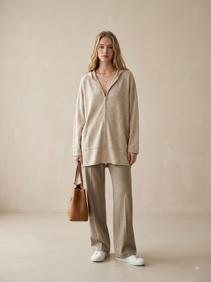 Oversized Hooded Cardigan