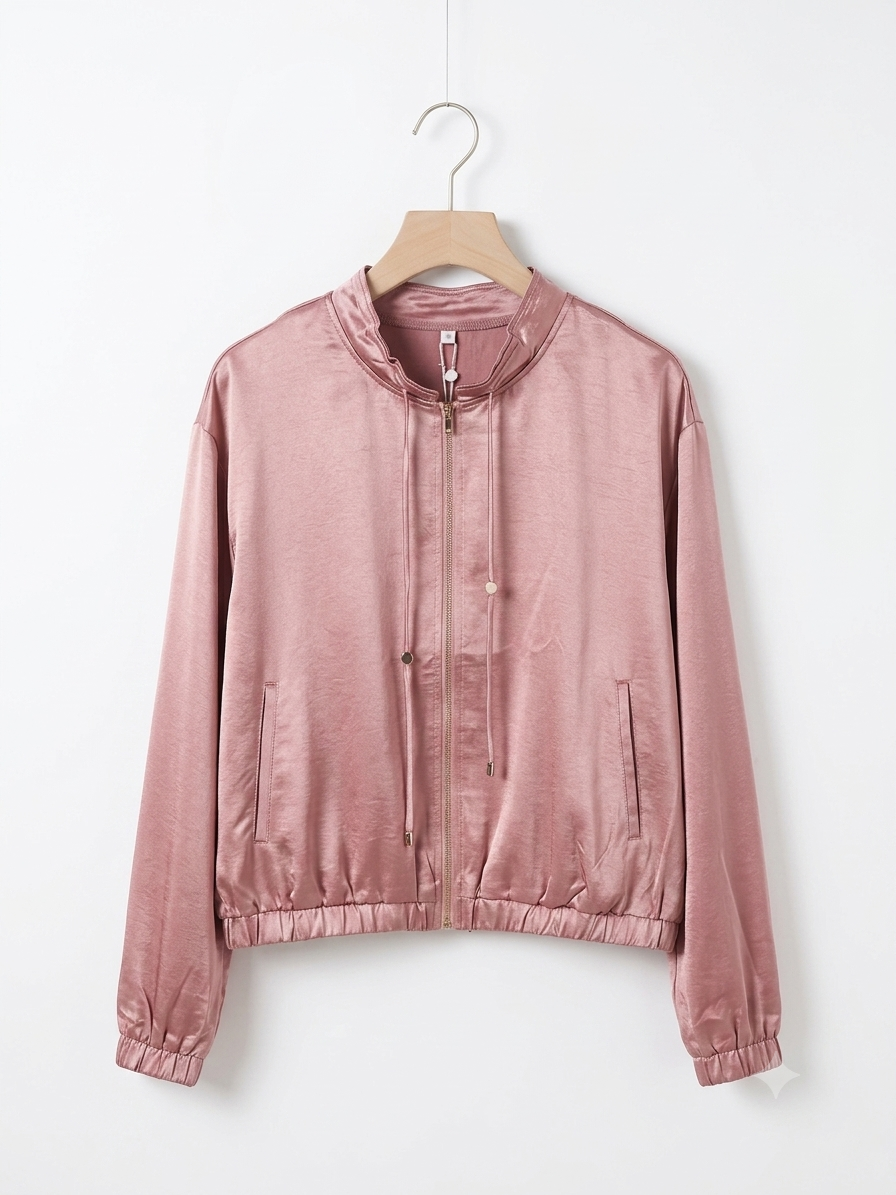 Satin Bomber Jacket