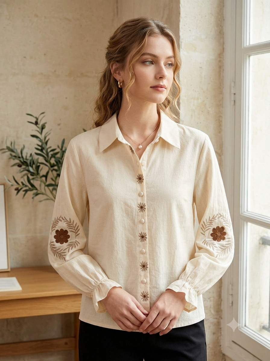 Embroidered Shirt Blouse