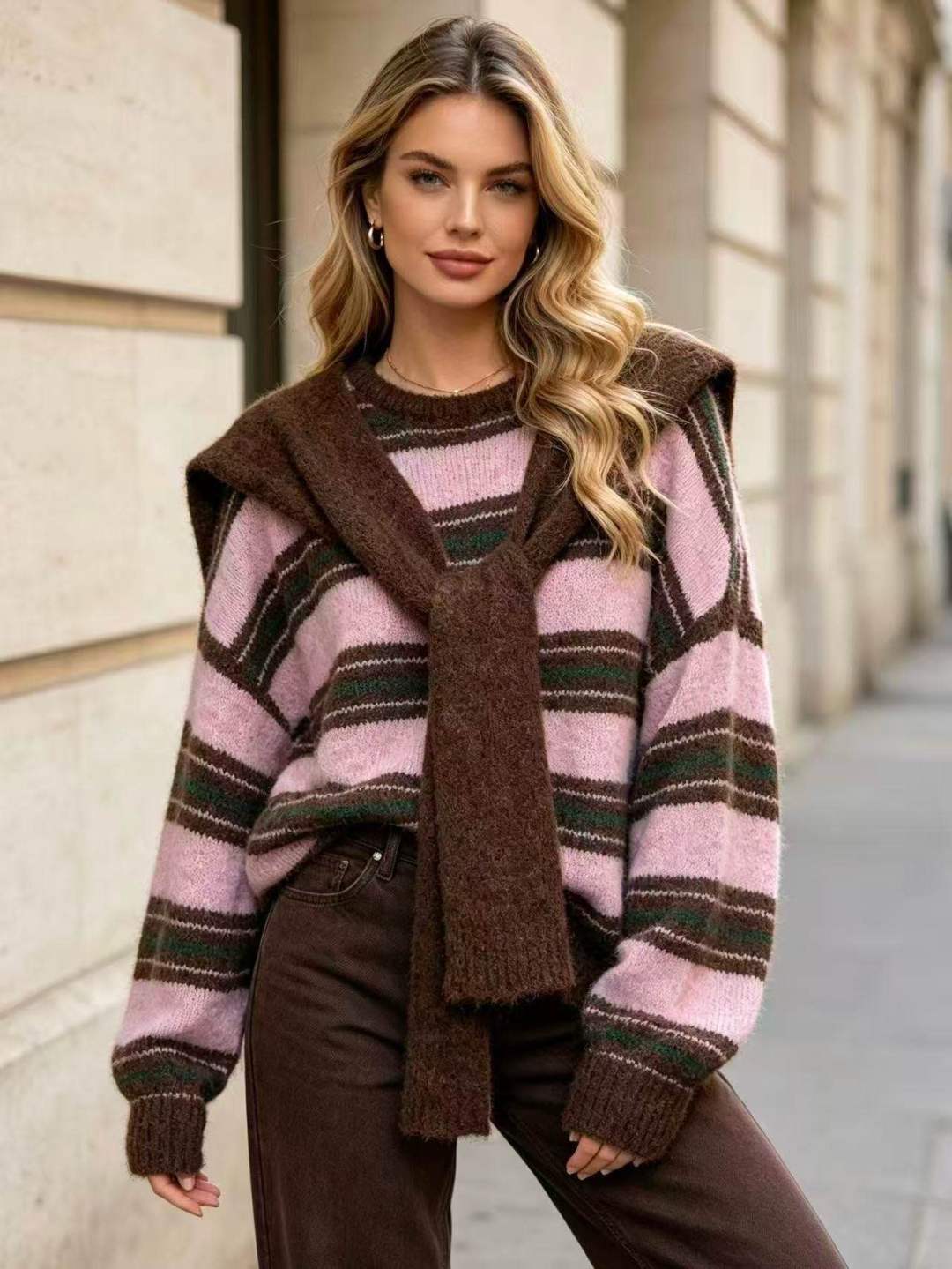 Oversized Striped Sweater