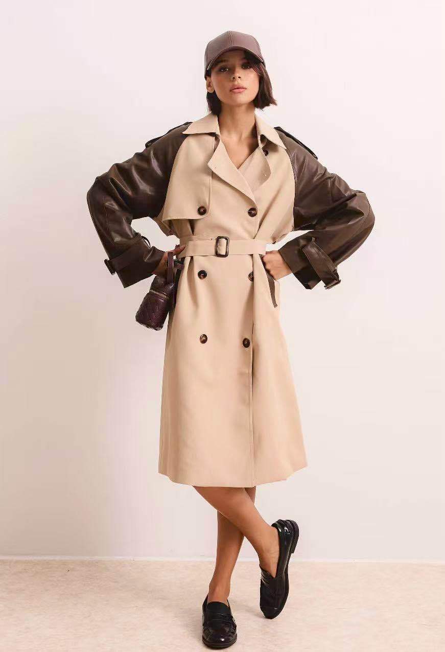 Midi Double-Breasted Trench Coat