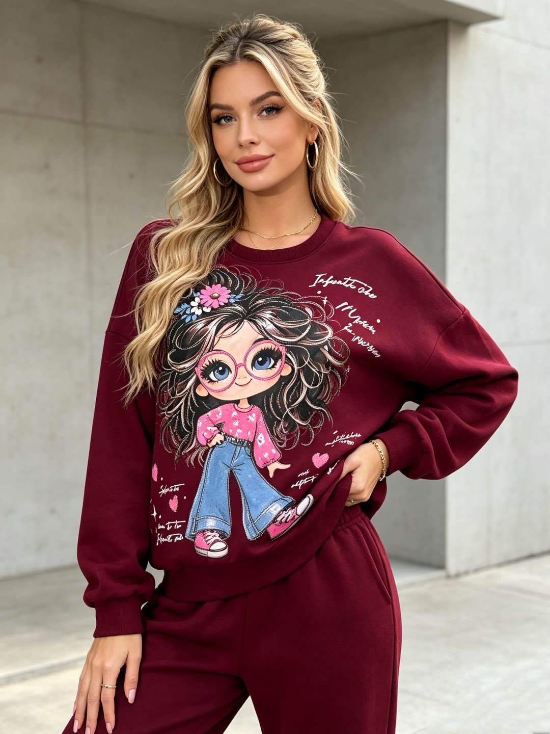 Oversized Printed Sweatshirt