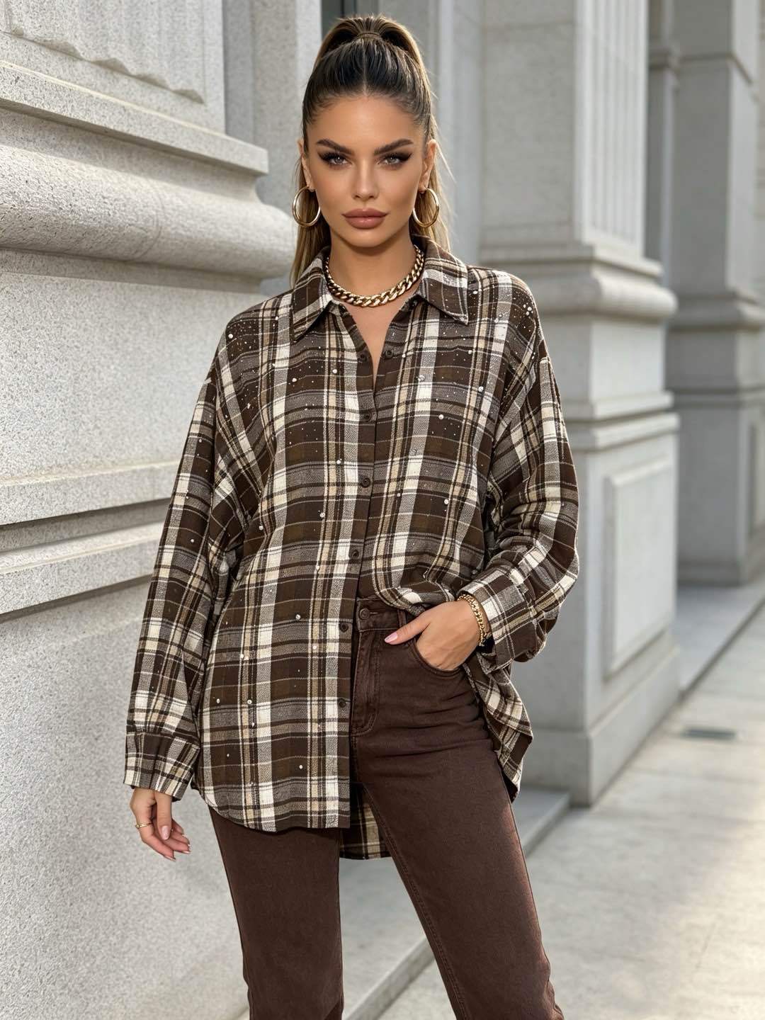 Oversized Checked Shirt