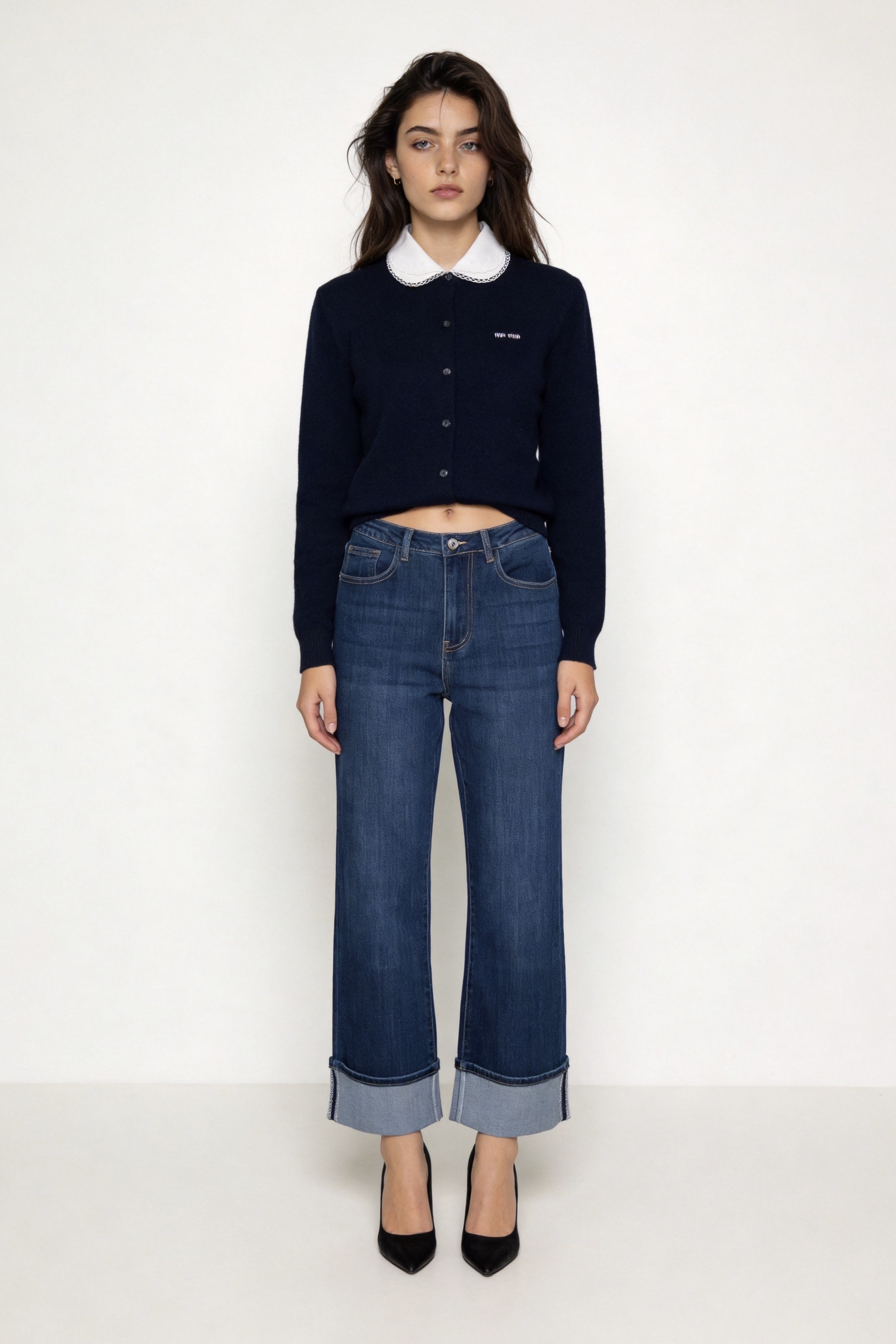 High-Rise Straight Jeans