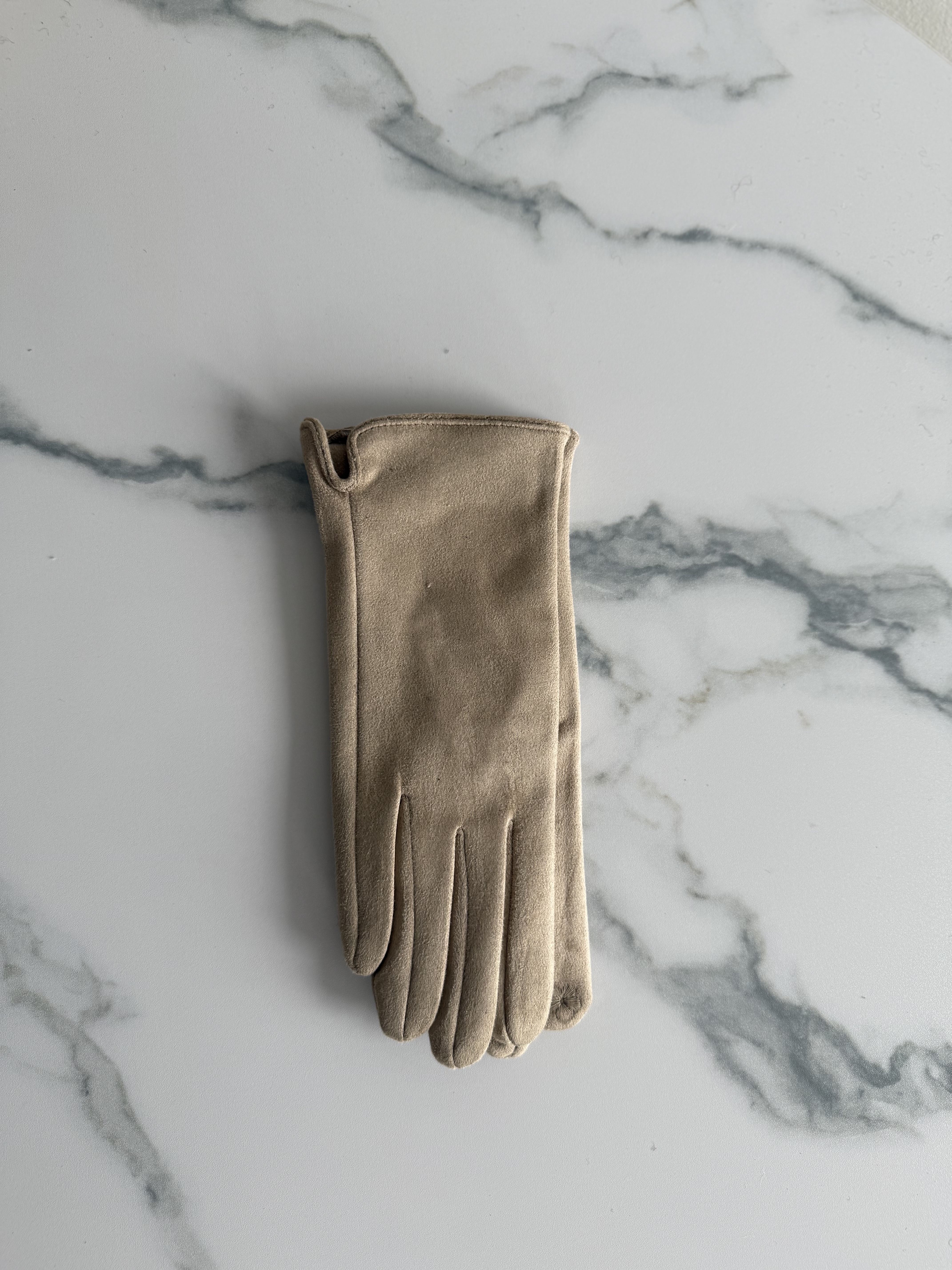 Suede-Effect Lined Gloves