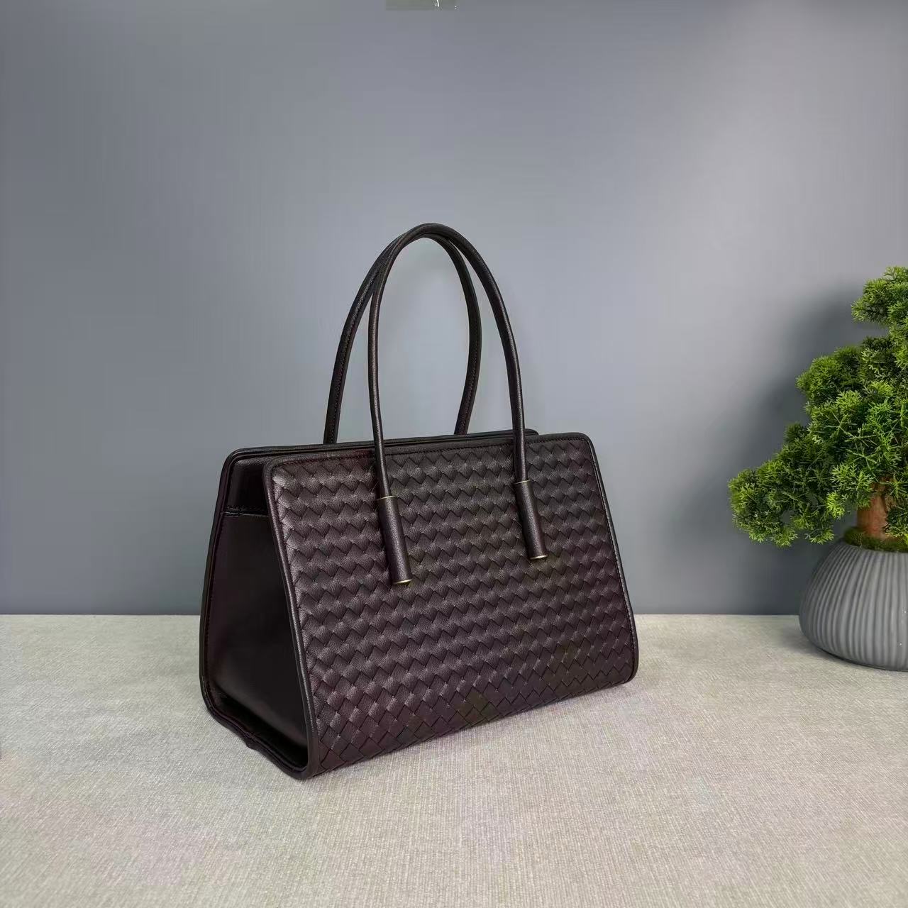 Woven Leather Shopper