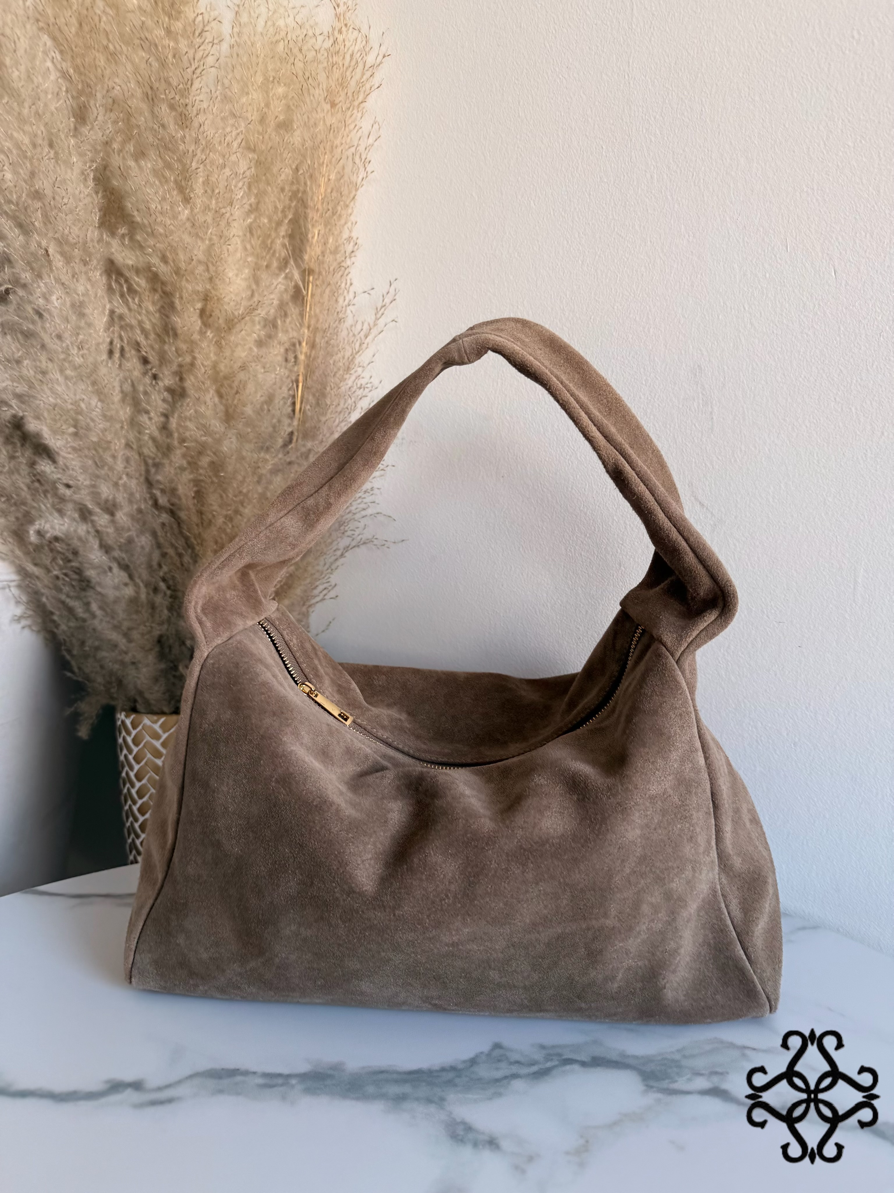 Suede Hobo Bag