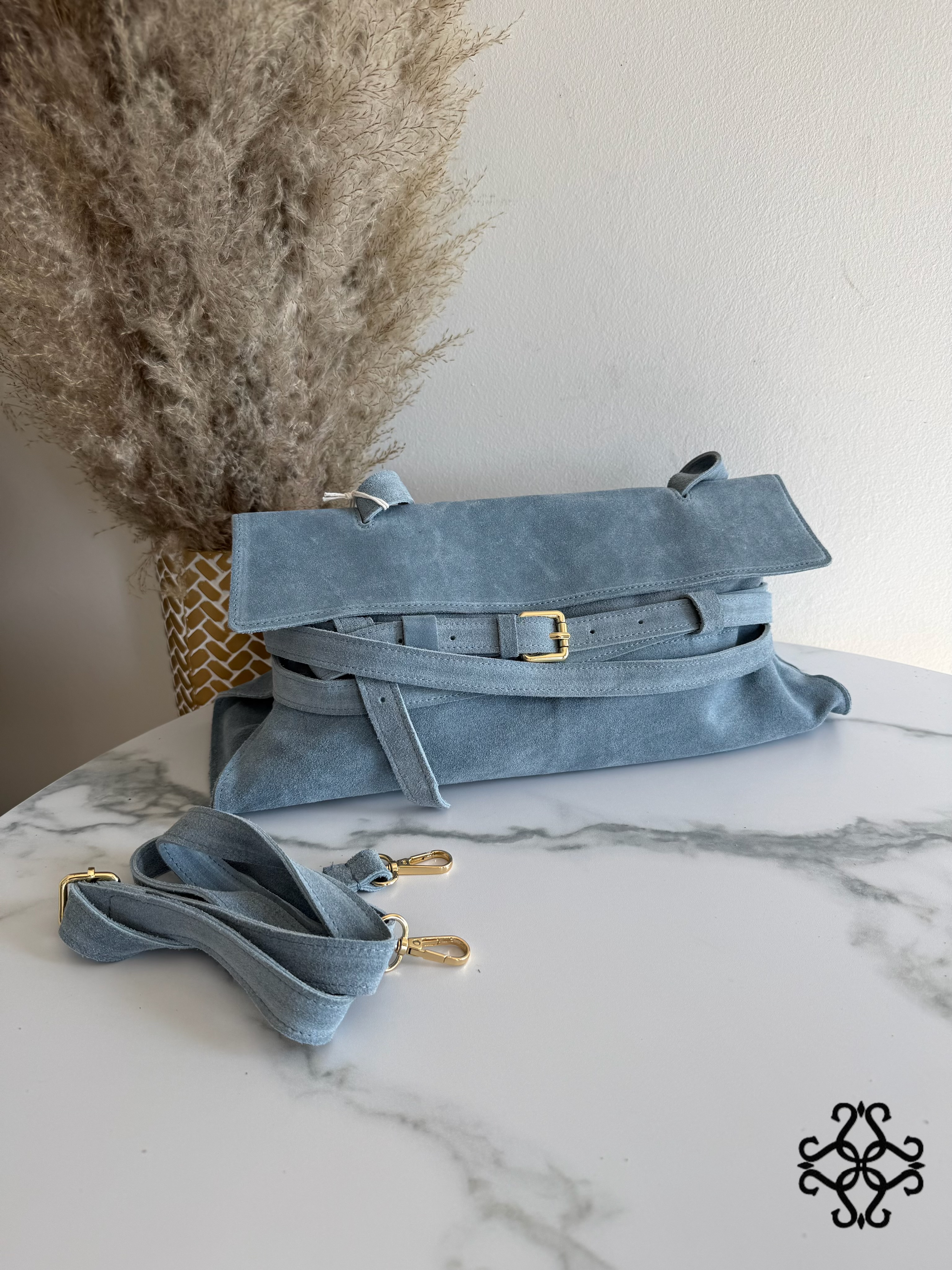 Large Suede Shoulder Bag