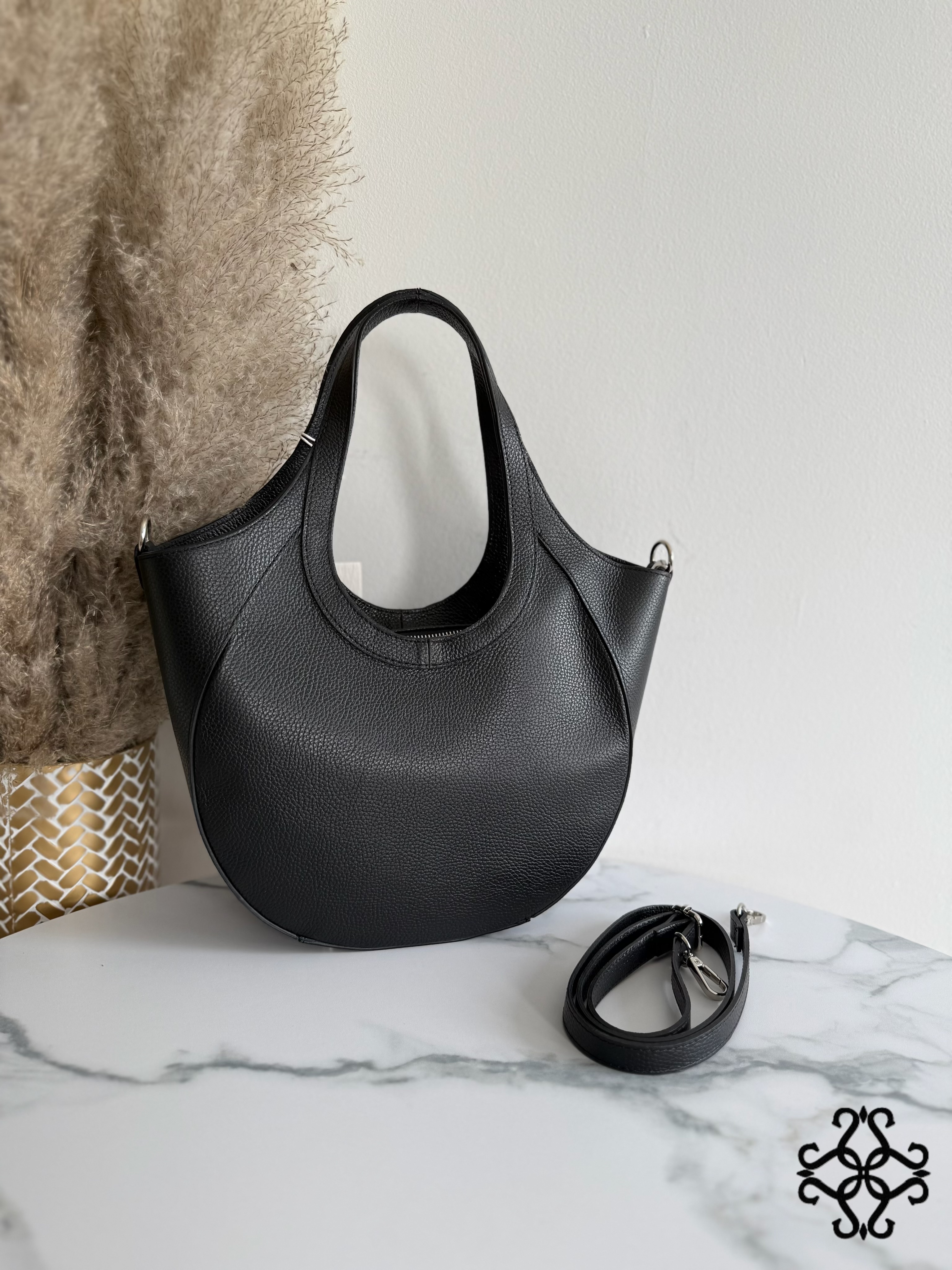 Matte Hobo Bag with Zip