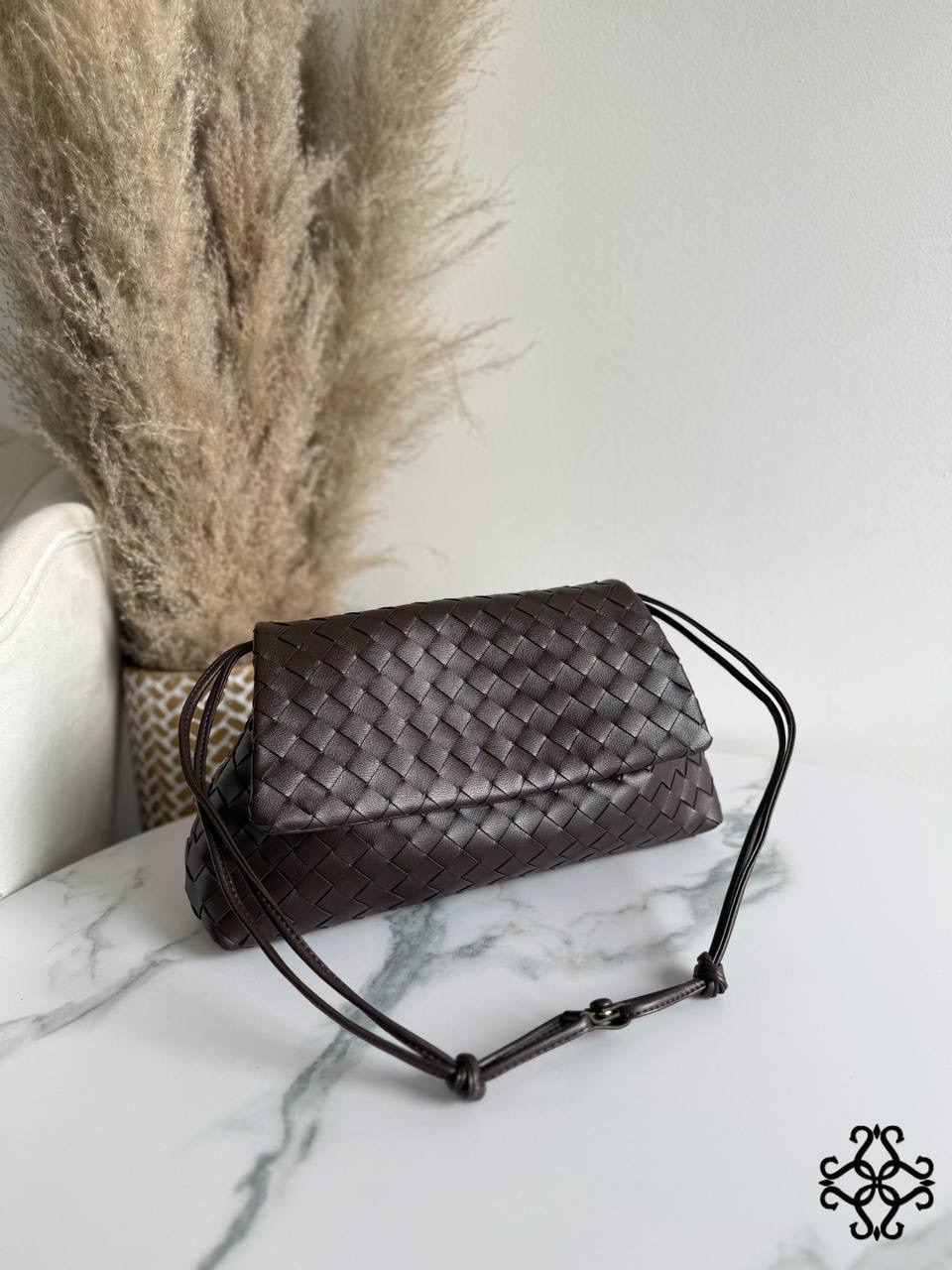 Leather Handbag with Flap