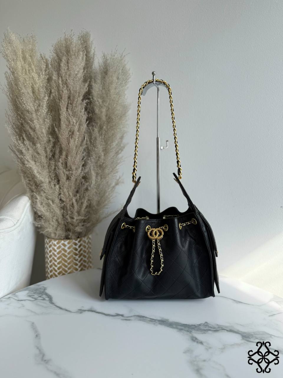 Quilted Drawstring Bag