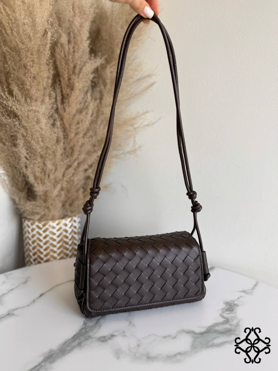Woven Leather Shoulder Bag