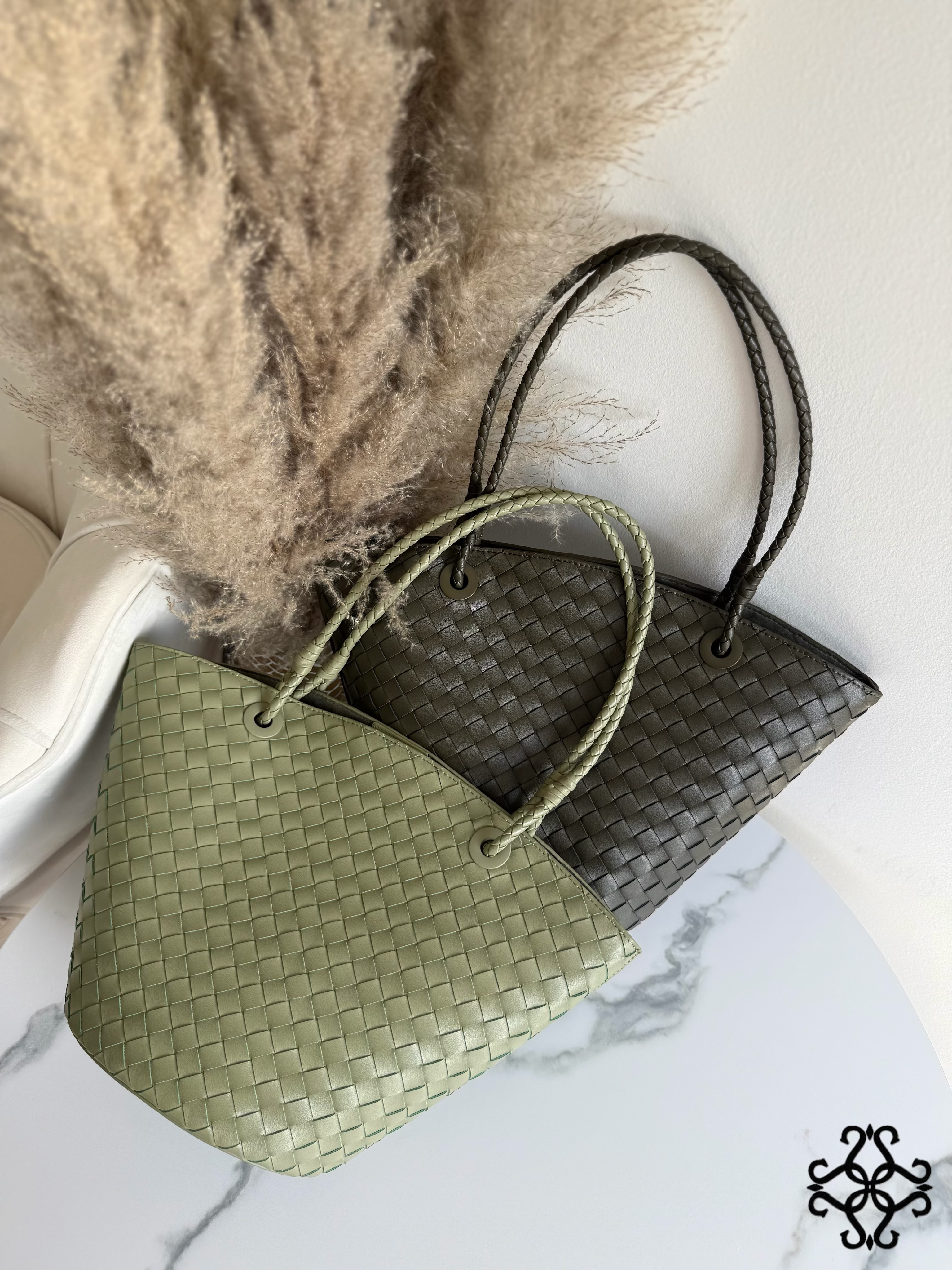 Woven Leather Shopper