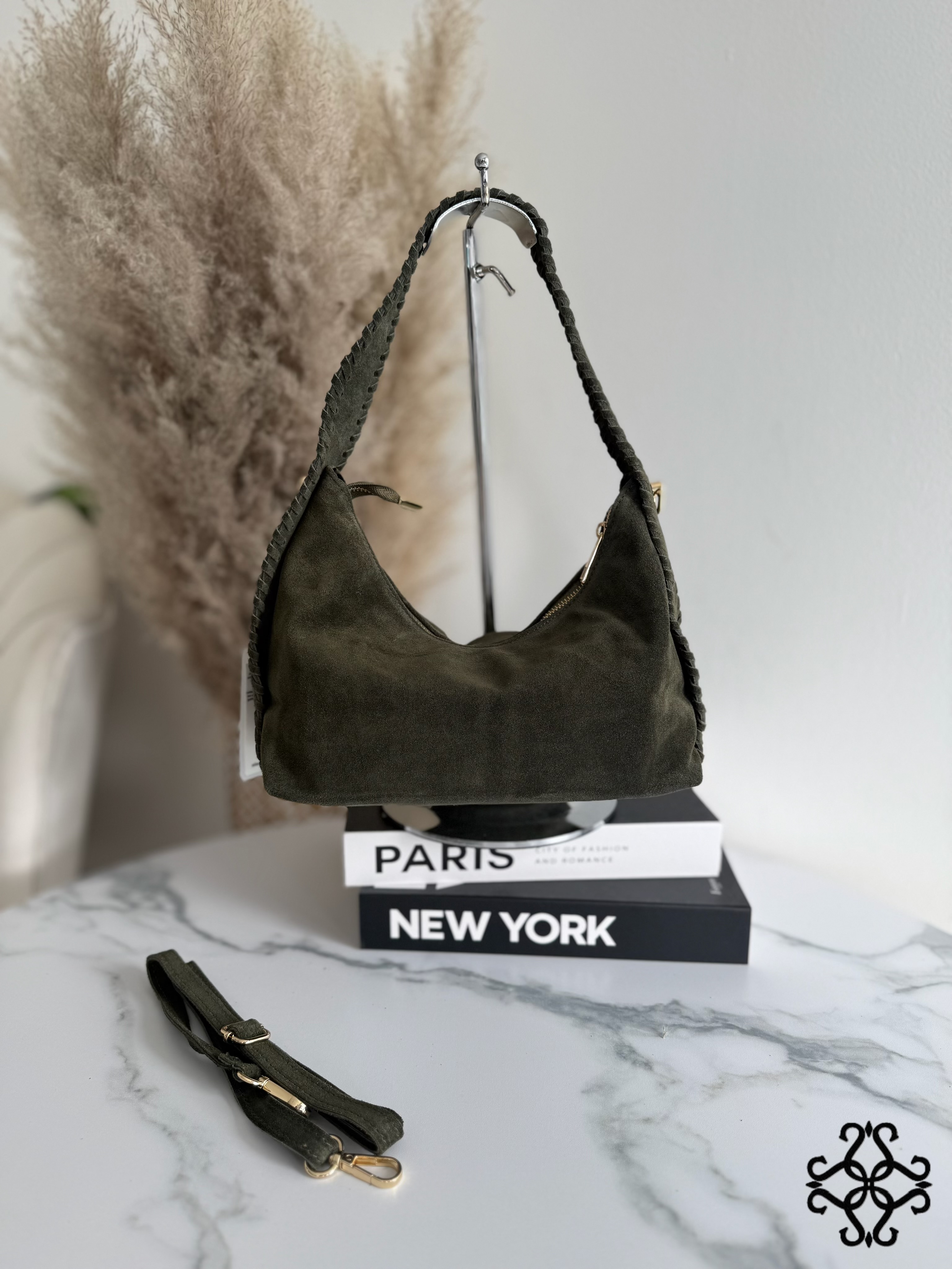 Suede Hobo Bag