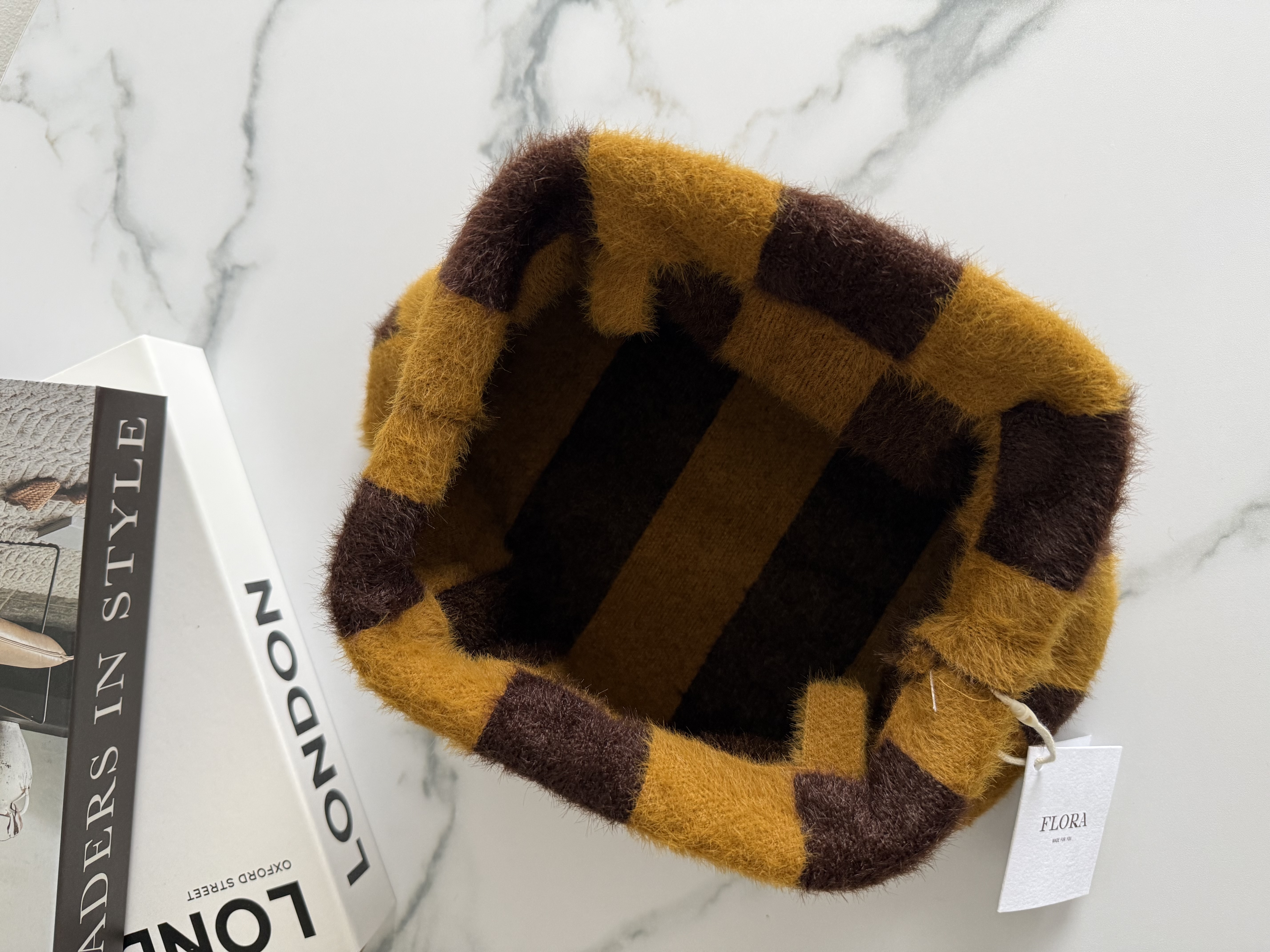 Plush Stripe Shoulder Bag