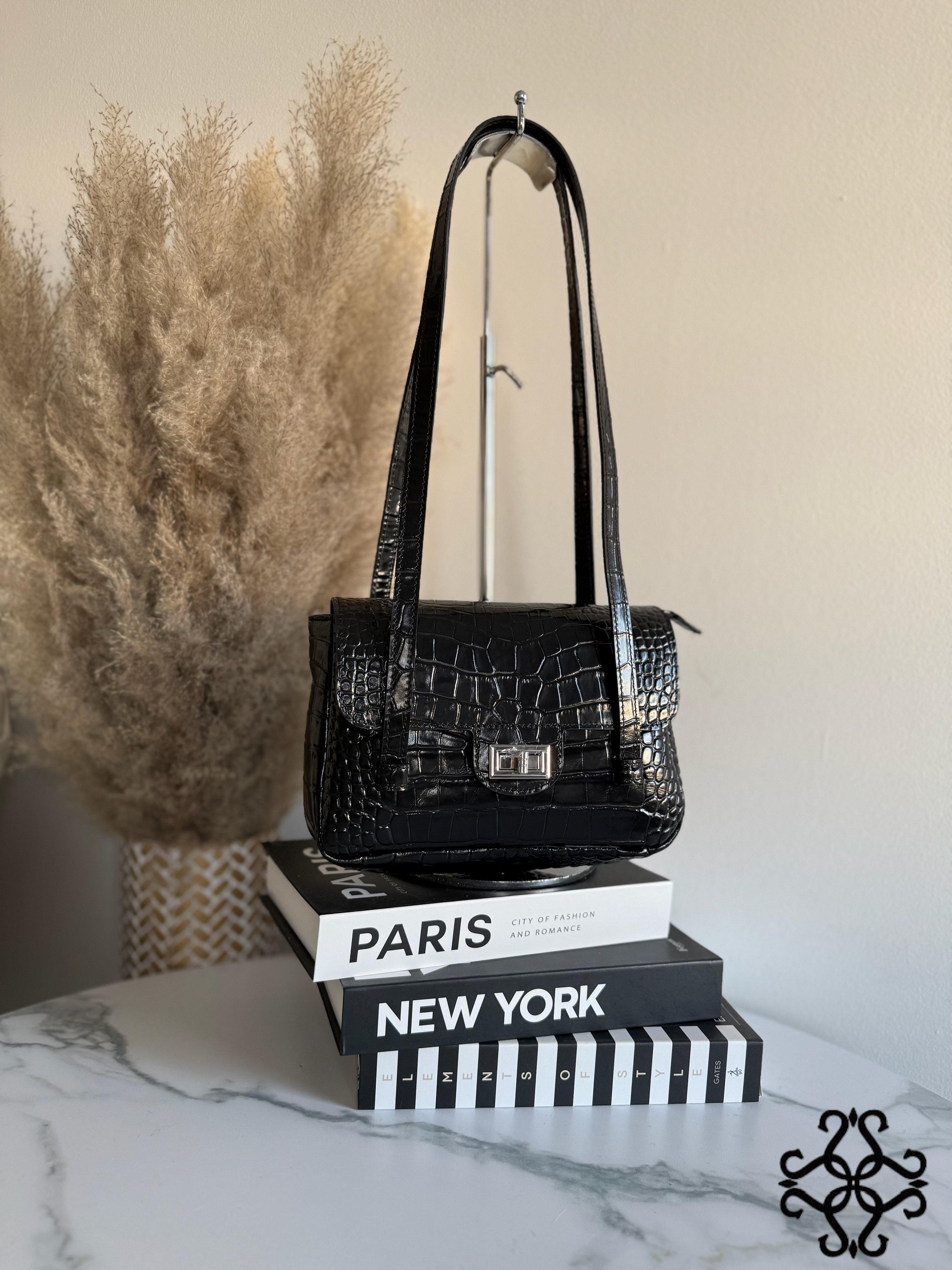 Shoulder Bag with Animal Print