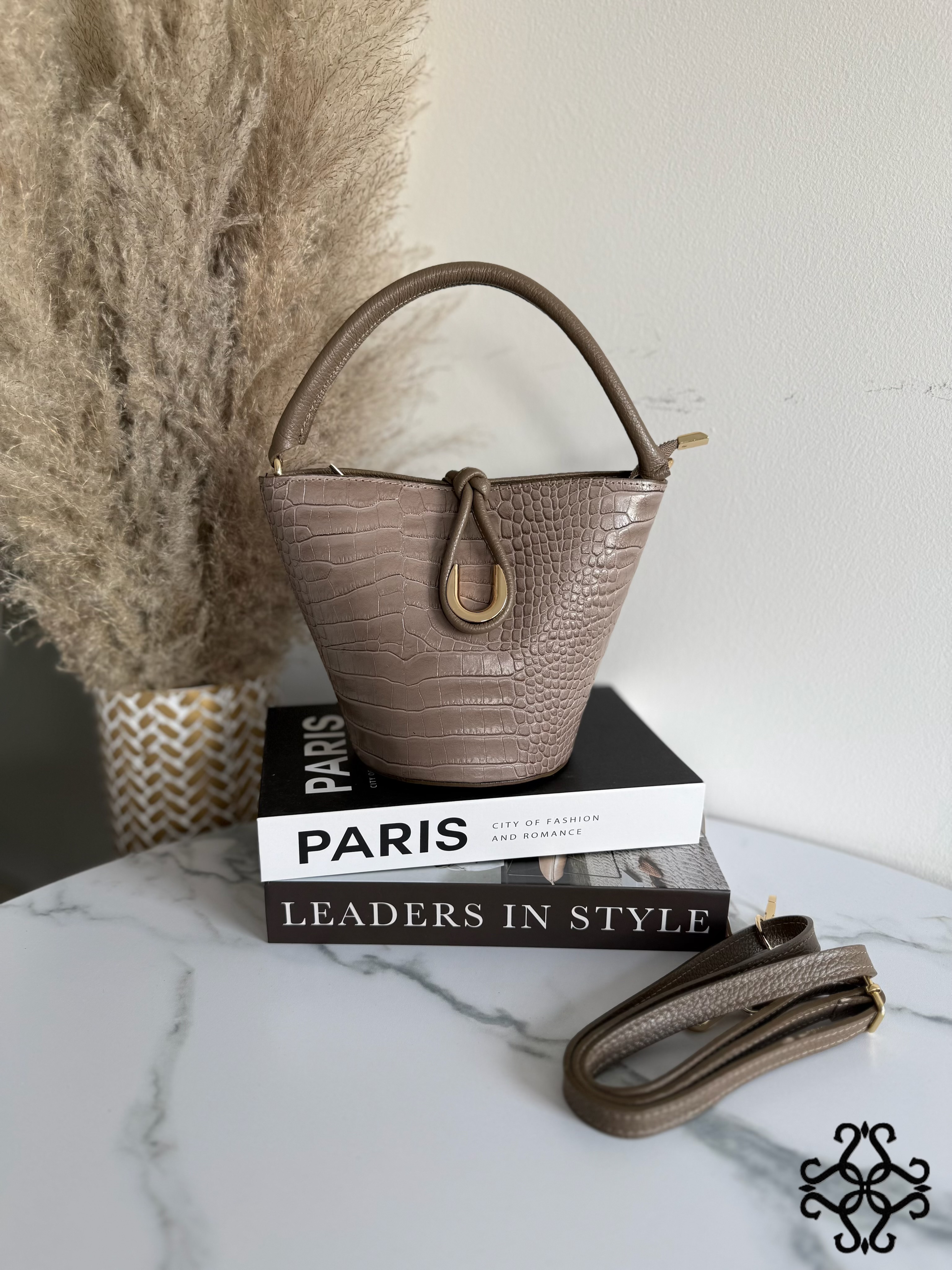 Animal-Print Bucket Bag