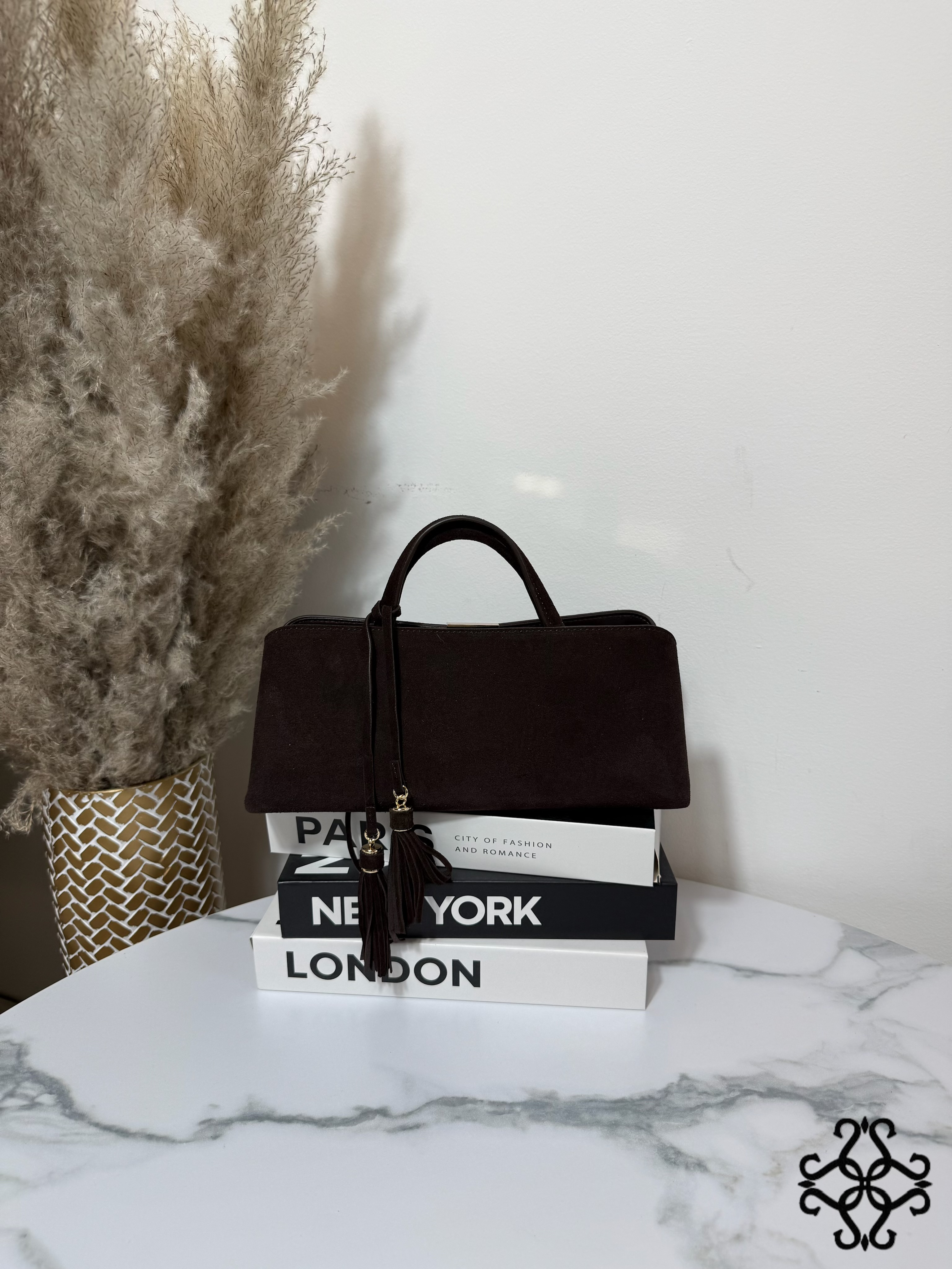 Suede Box Bag