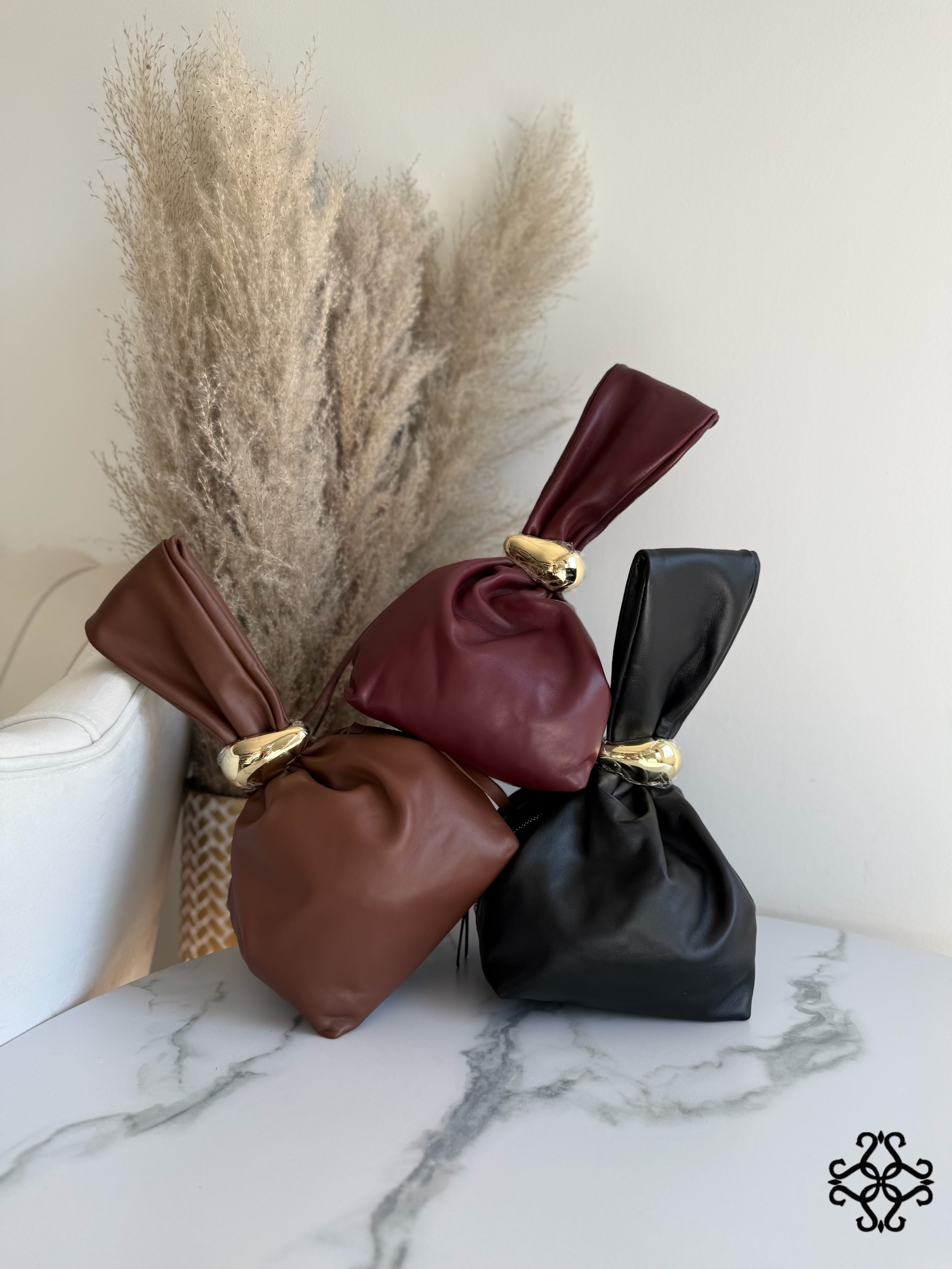 Ruched Pouch Bag
