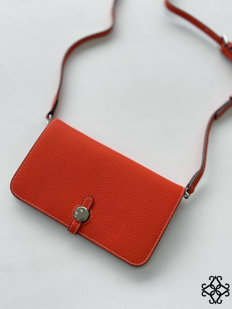 Leather-Effect Flap Crossbody Bag
