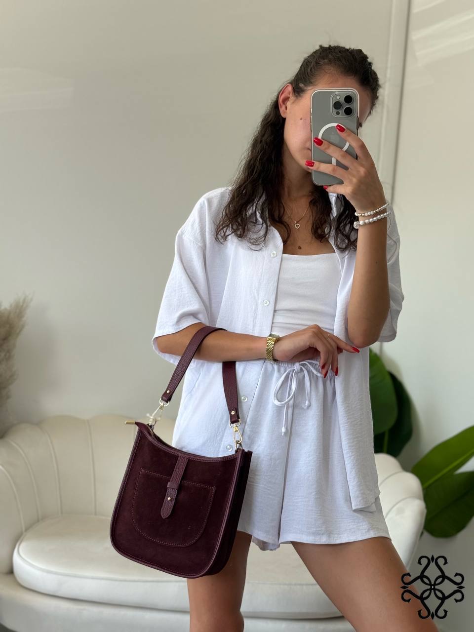 Suede Shoulder Bag