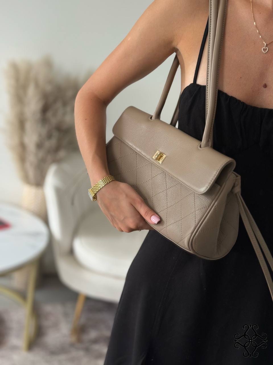Quilted Leather Flap Bag