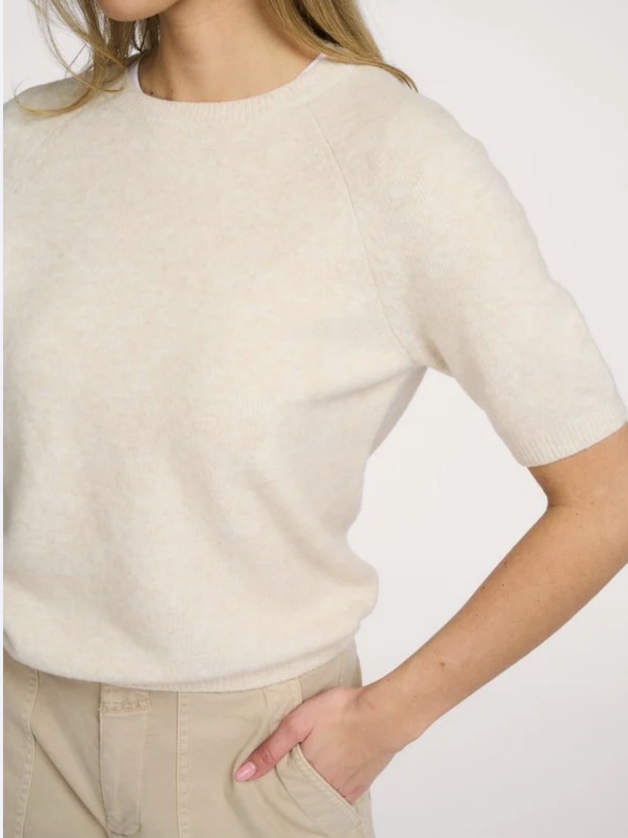 Cropped Raglan Sweater