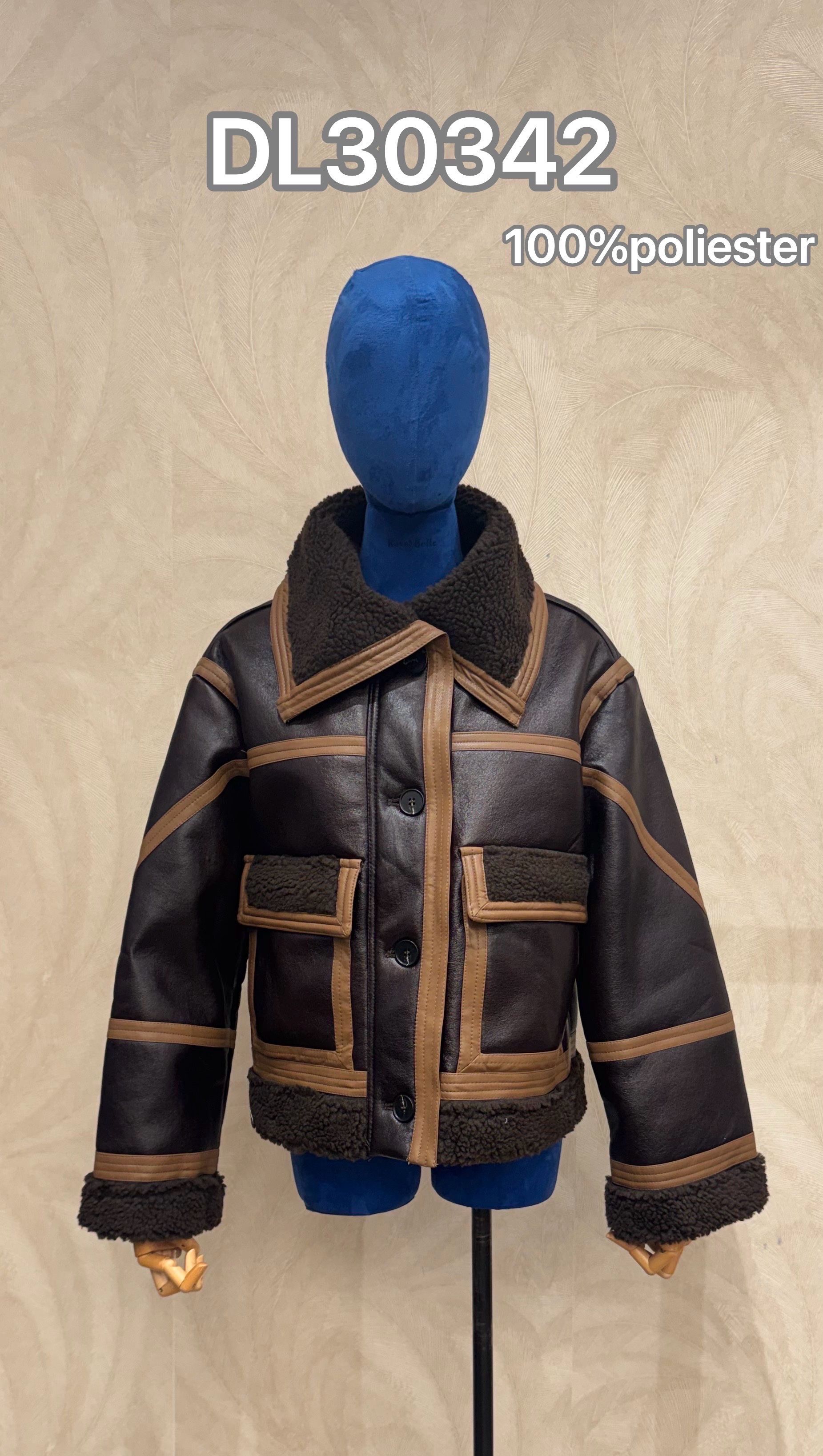 Cropped Jacket with Shirt Collar