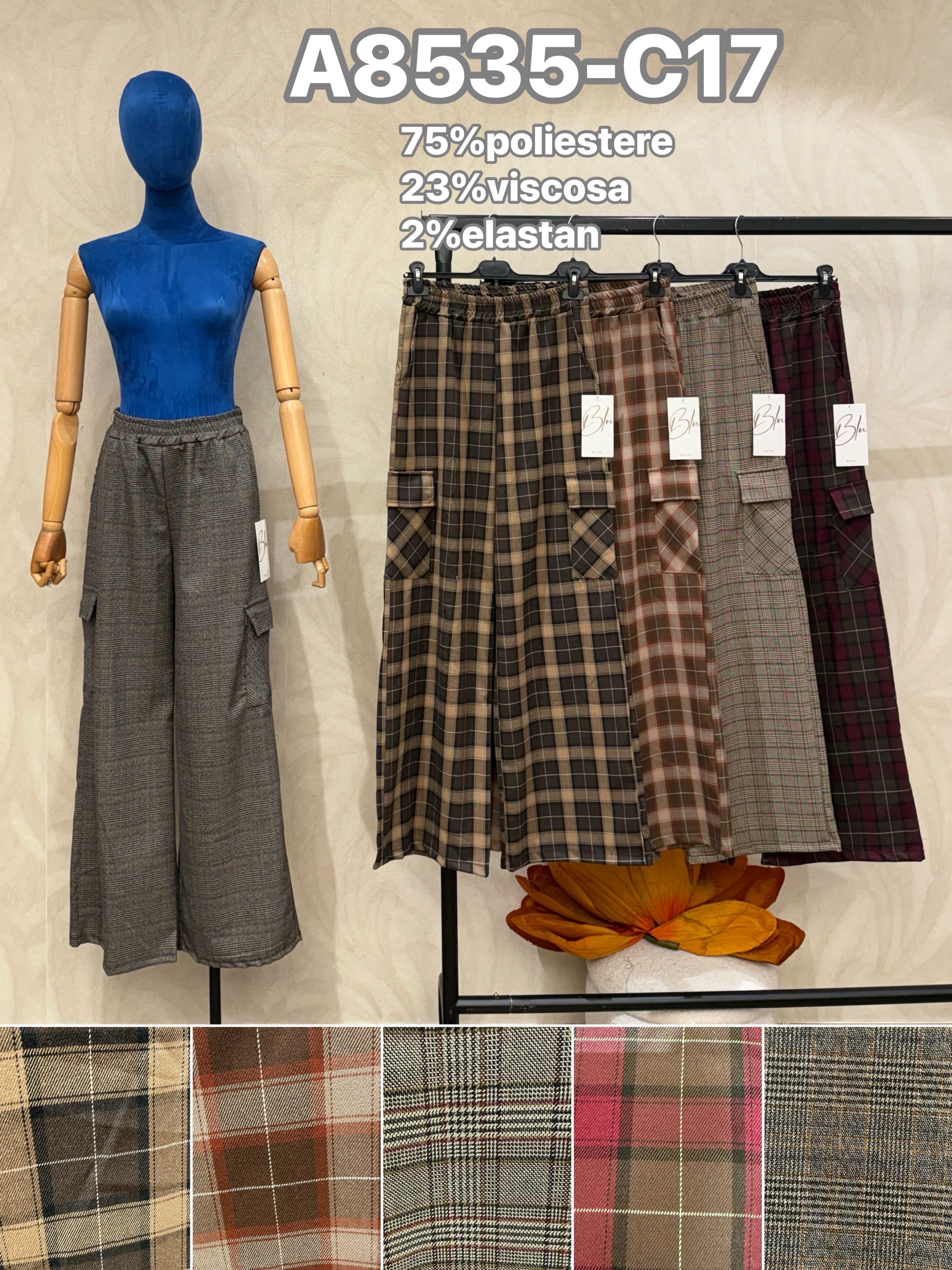 Wide-Leg Trousers with Elastic Waist