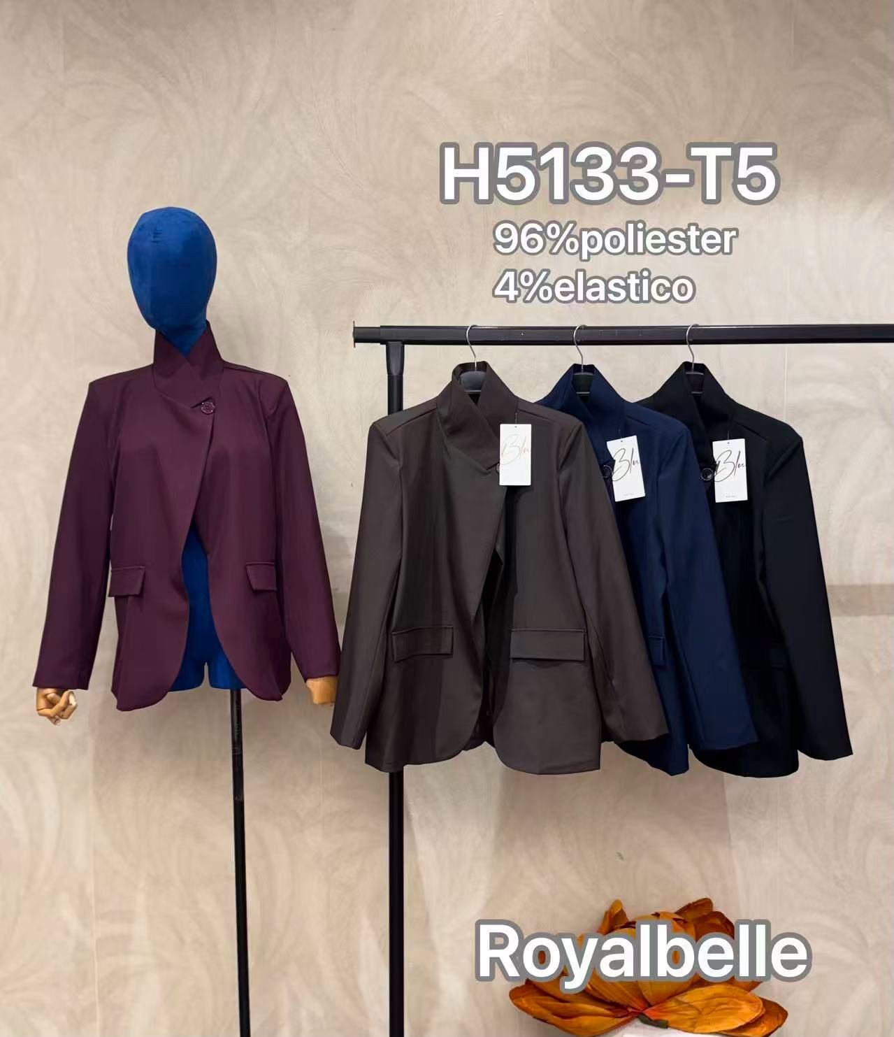 Tailored Jacket with Stand Collar