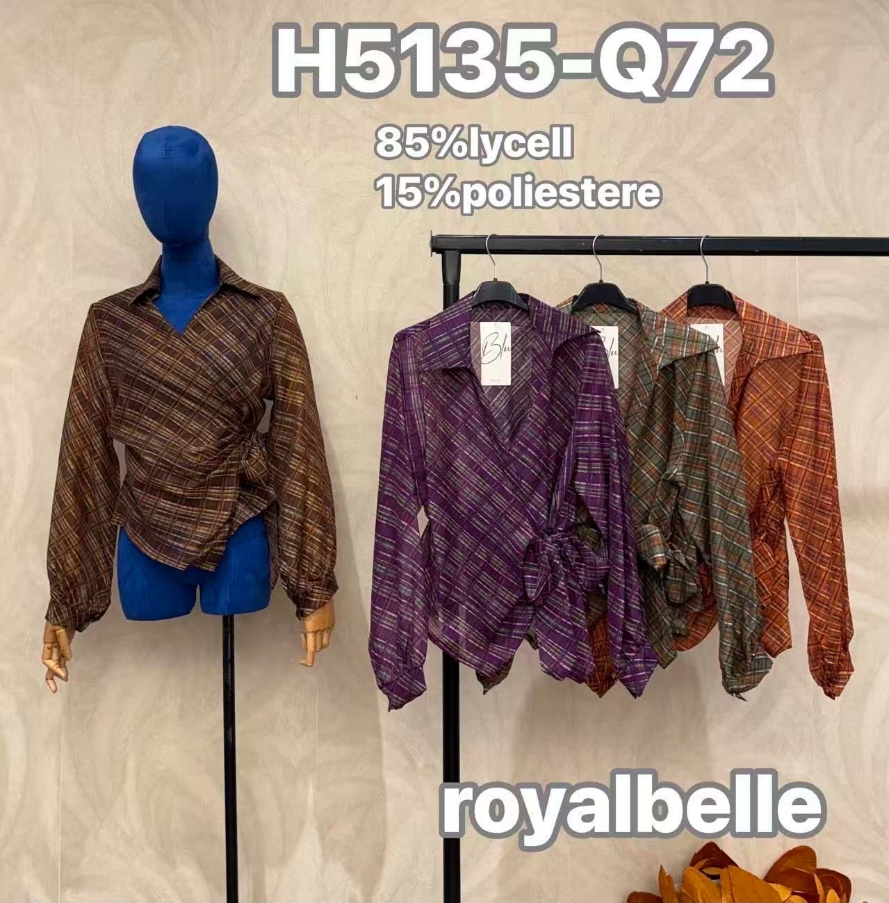 Wrap Blouse with Tie