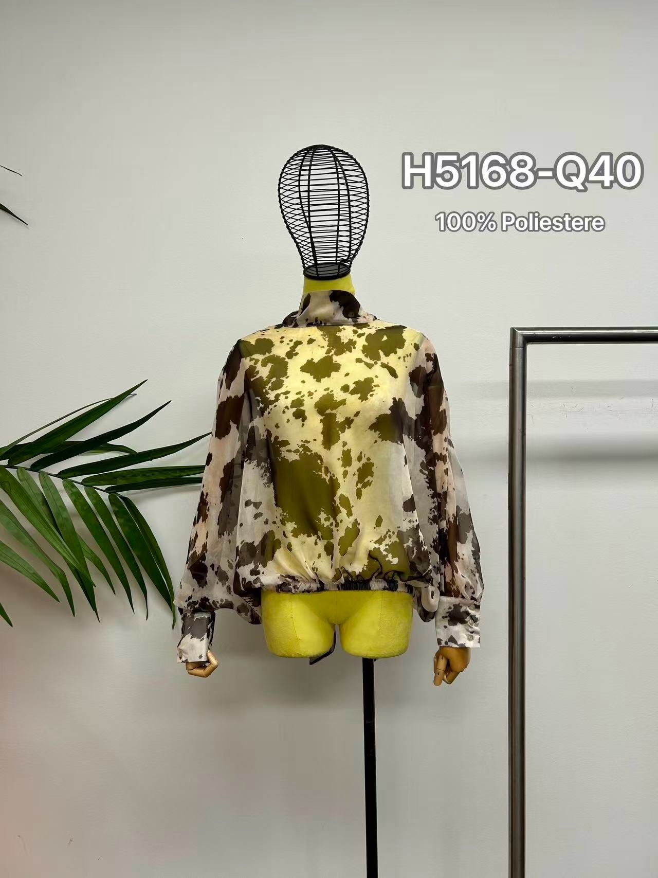 Bishop-Sleeve Turtleneck Top