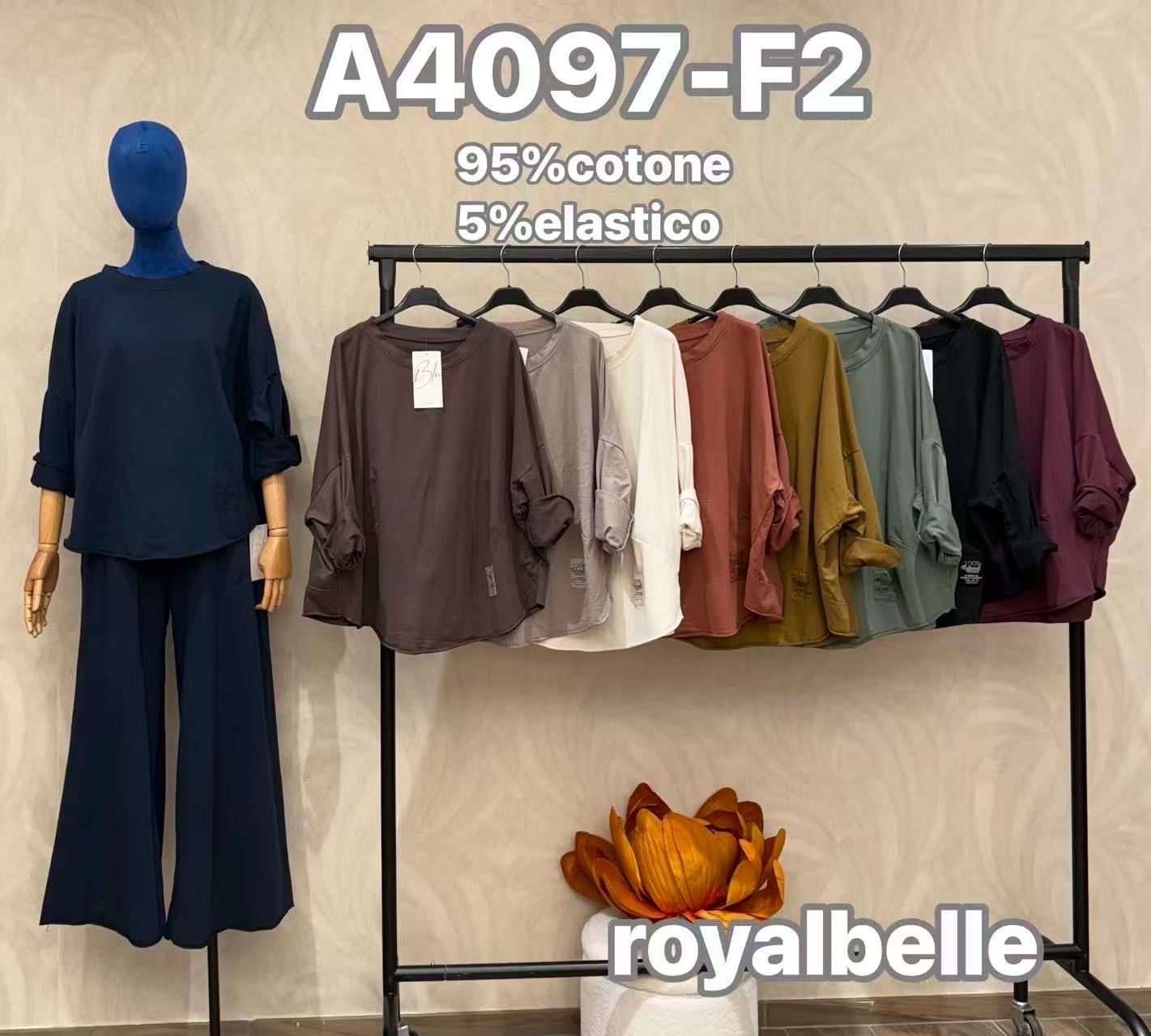 Ruffled Funnel-Neck Blouse