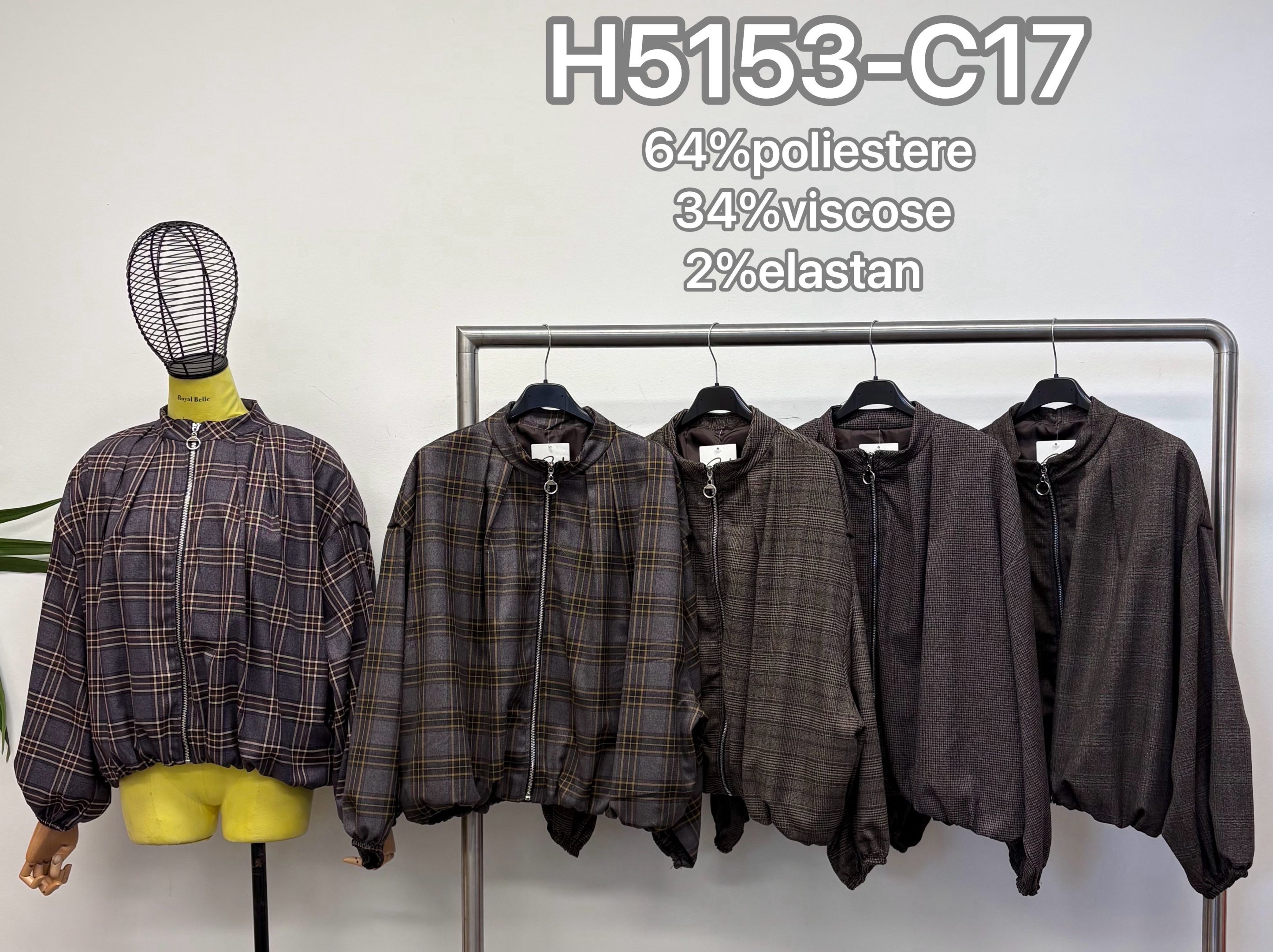 Bomber Jacket with Stand Collar