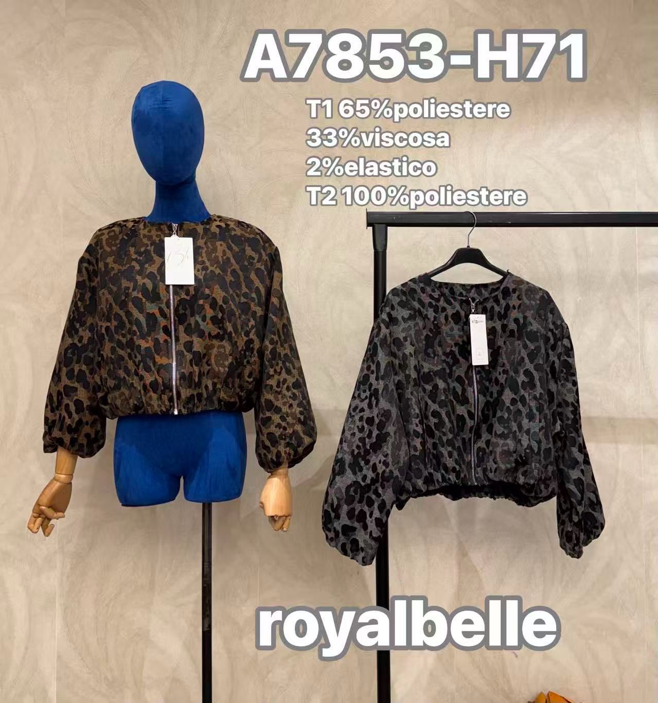 Short Bomber Jacket in Leopard Print