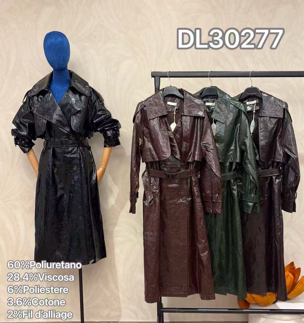 Midi Eco-Leather Coat