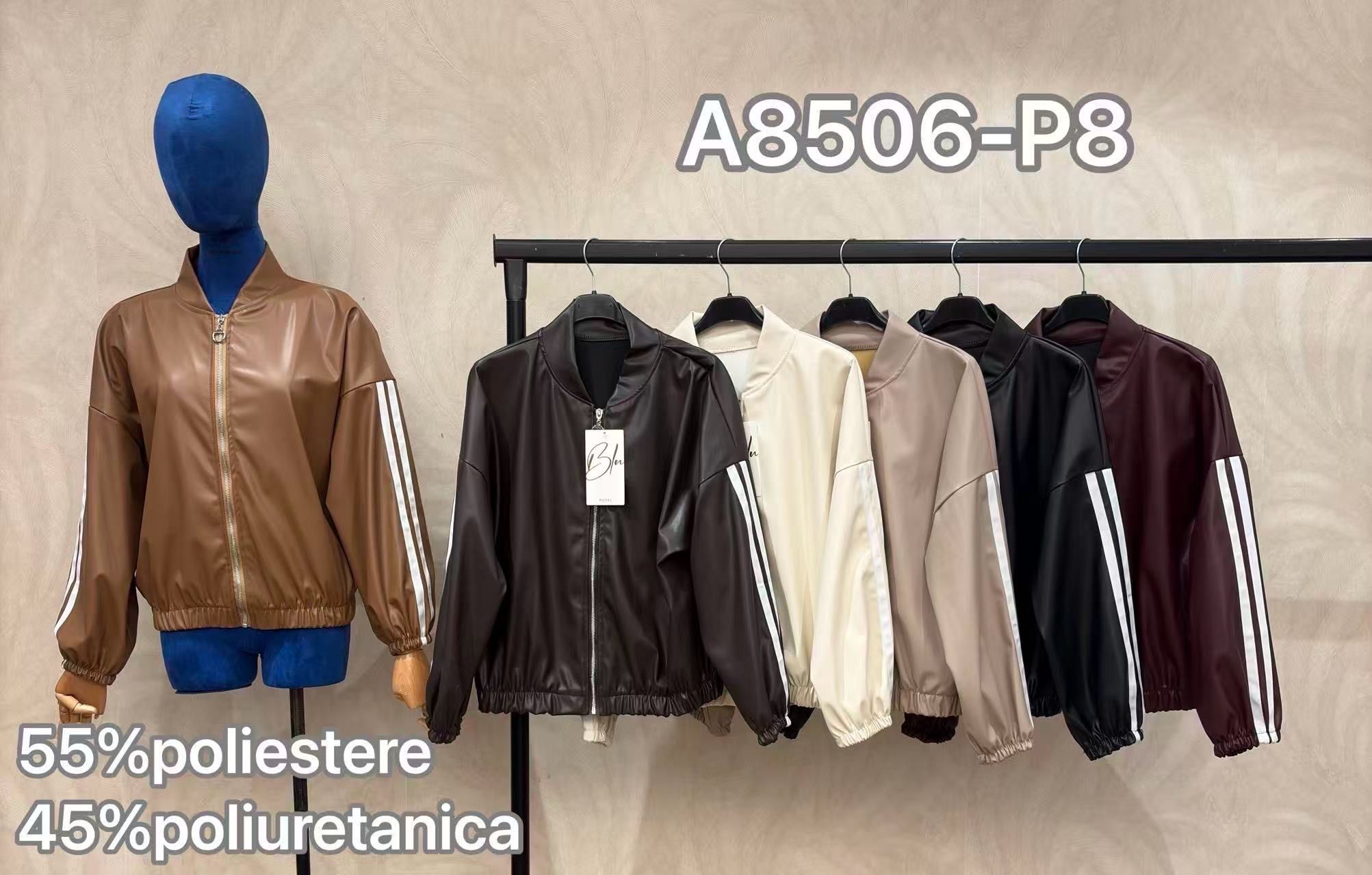Cropped Bomber Jacket with Stand Collar
