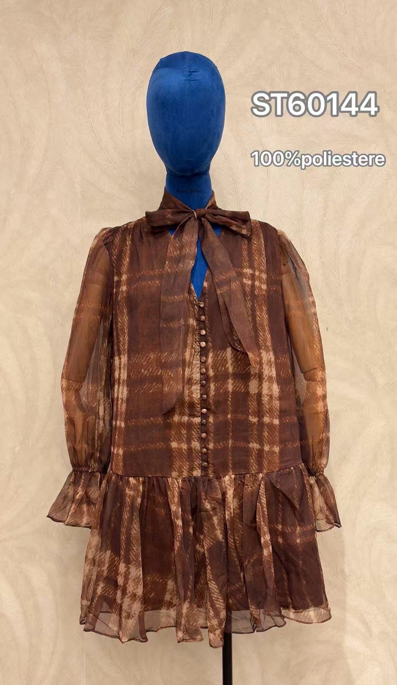 Shirtdress with Ruffle
