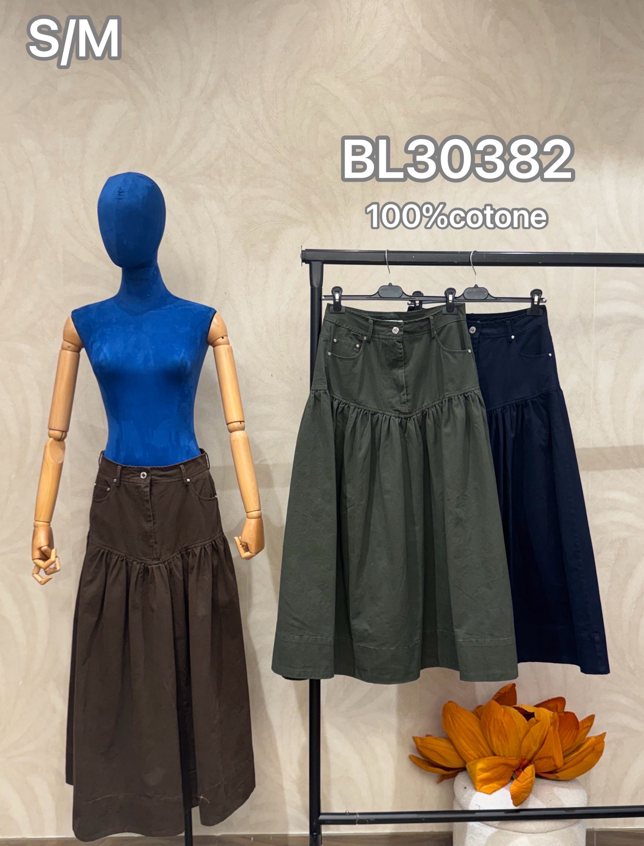 Pleated Maxi Skirt