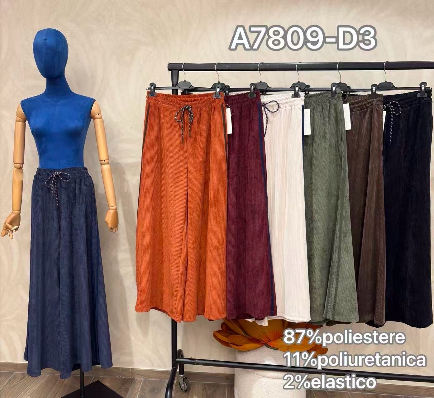 Wide Ribbed Trousers
