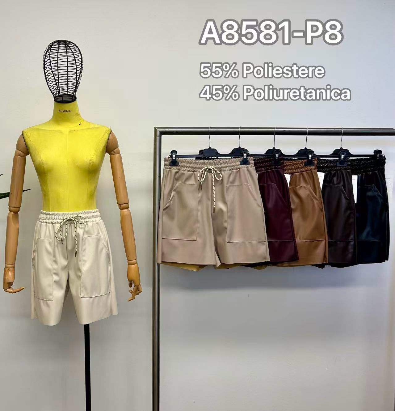 Relaxed Faux-Leather Shorts