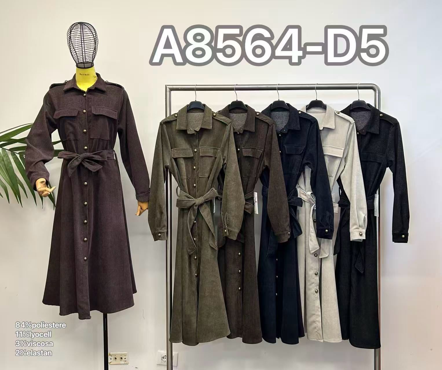 Belted Maxi Shirt Dress