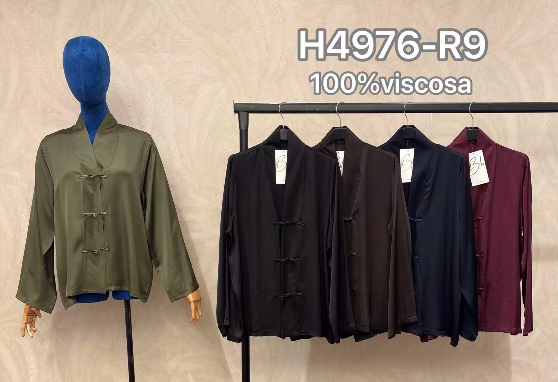 Kimono Jacket with Stand Collar