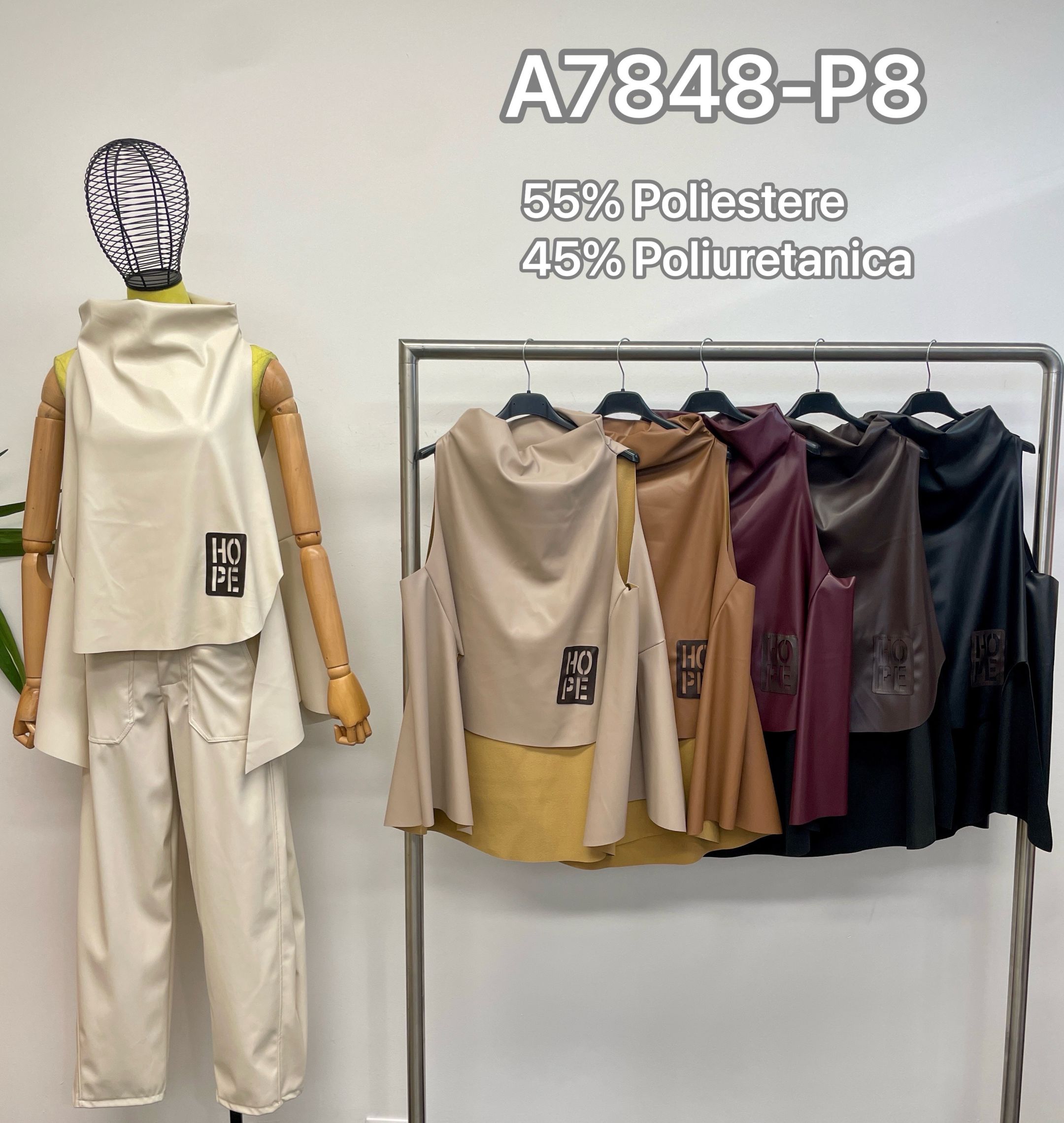Sleeveless Vest with High Turtleneck